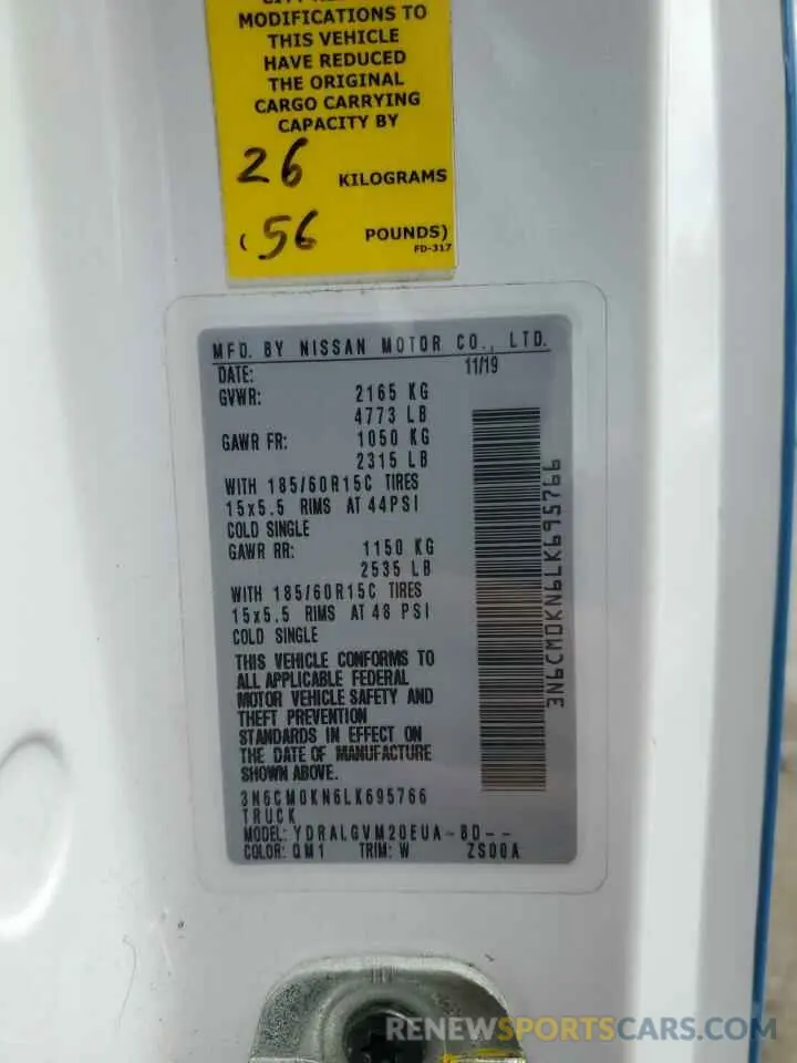 14 Фотография поврежденного автомобиля 3N6CM0KN6LK695766 NISSAN NV 2020