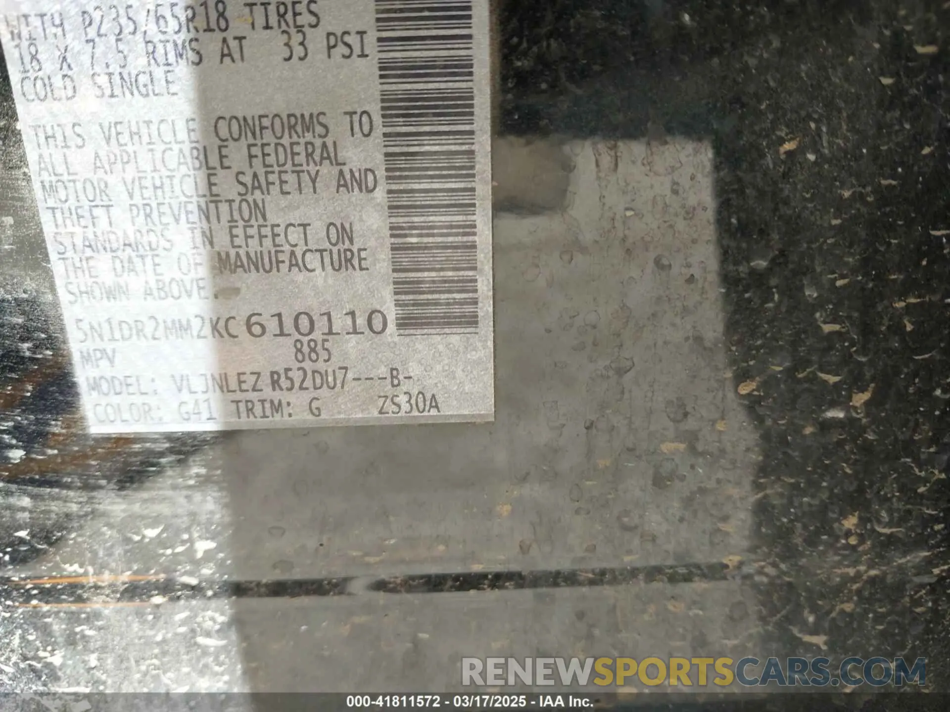 9 Photograph of a damaged car 5N1DR2MM2KC610110 NISSAN PATHFINDER 2019