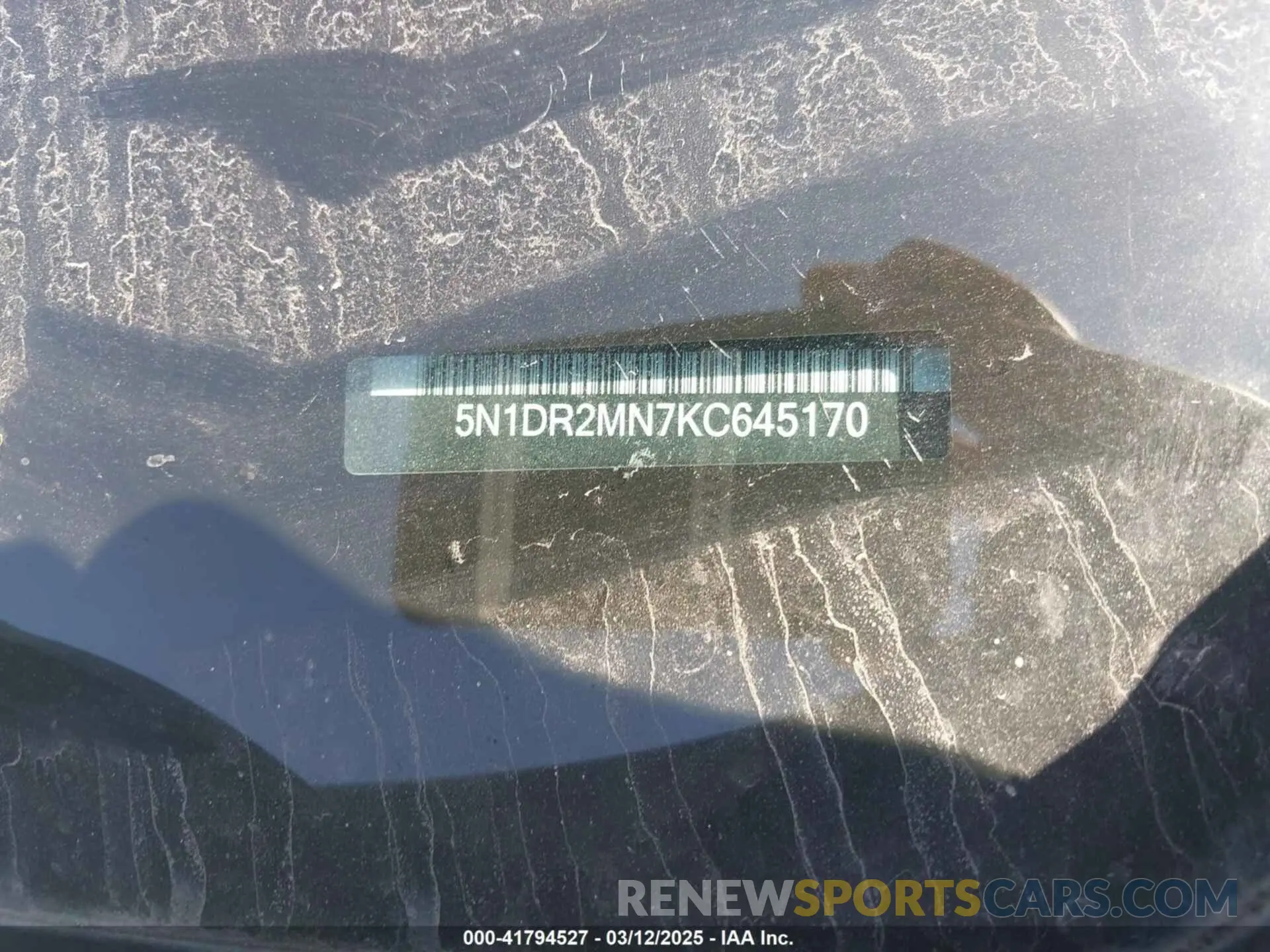 9 Photograph of a damaged car 5N1DR2MN7KC645170 NISSAN PATHFINDER 2019