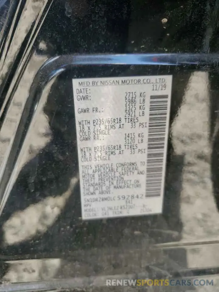 13 Photograph of a damaged car 5N1DR2BM0LC592842 NISSAN PATHFINDER 2020