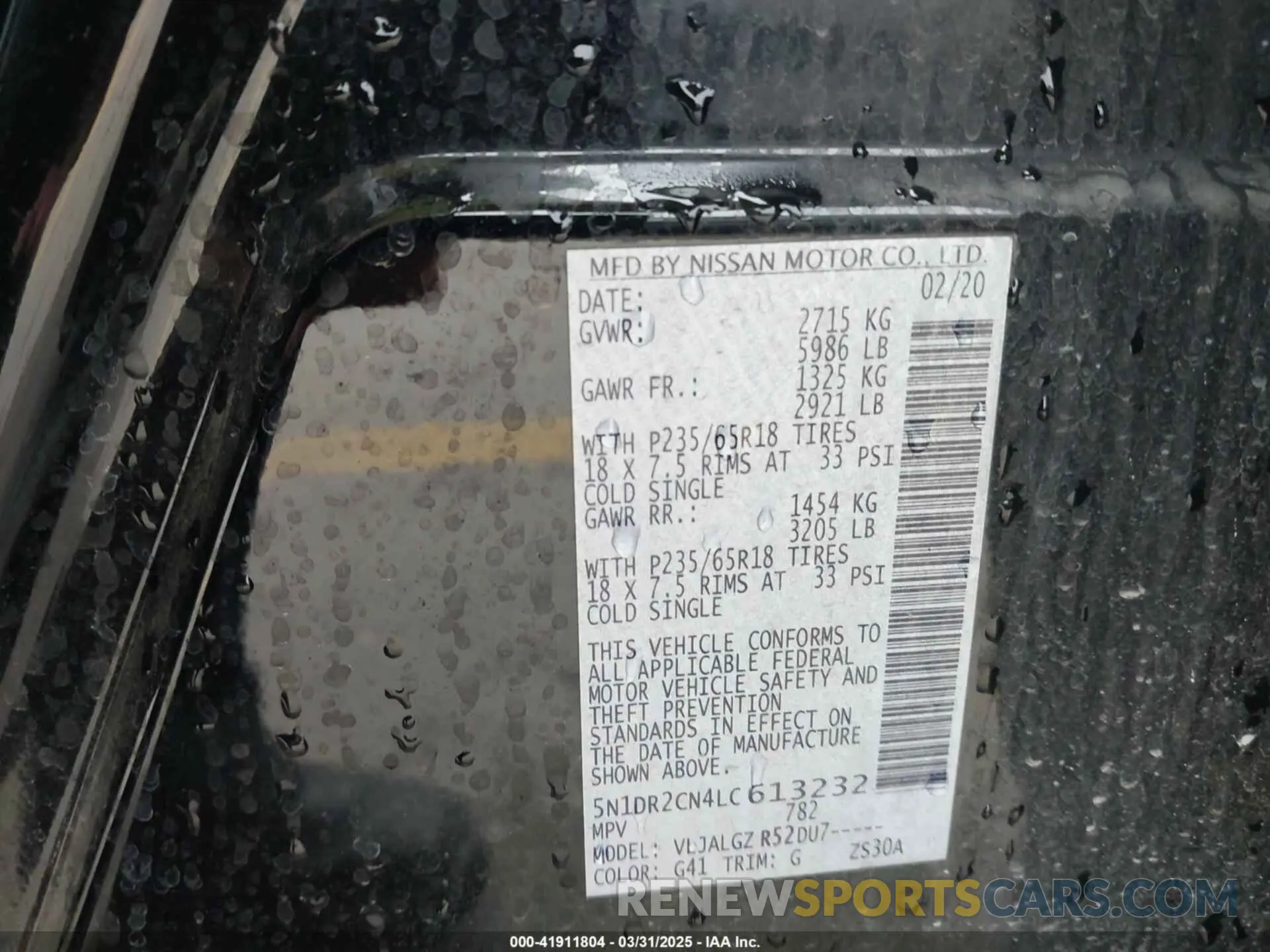 9 Фотография поврежденного автомобиля 5N1DR2CN4LC613232 NISSAN PATHFINDER 2020