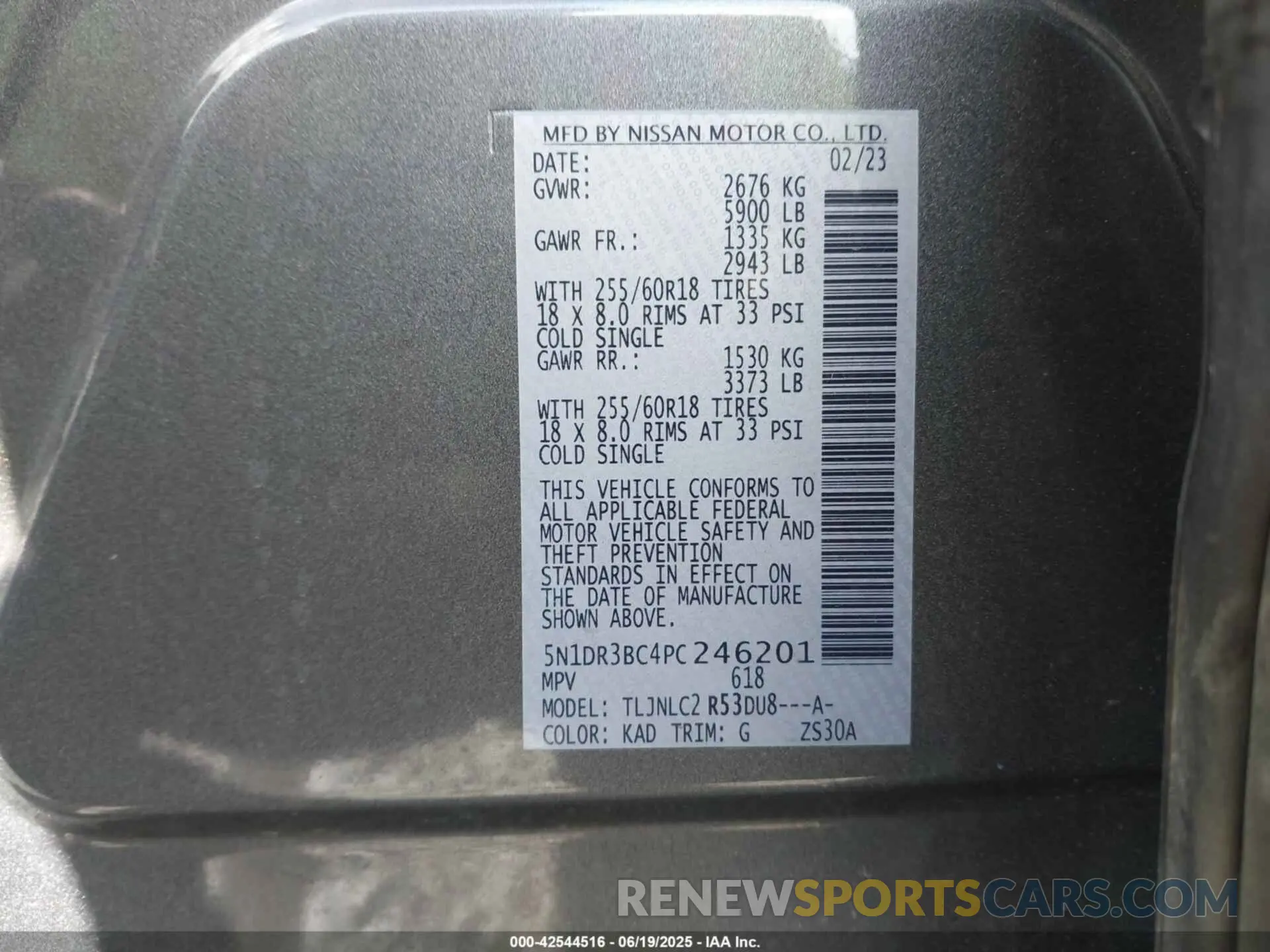 9 Фотография поврежденного автомобиля 5N1DR3BC4PC246201 NISSAN PATHFINDER 2023
