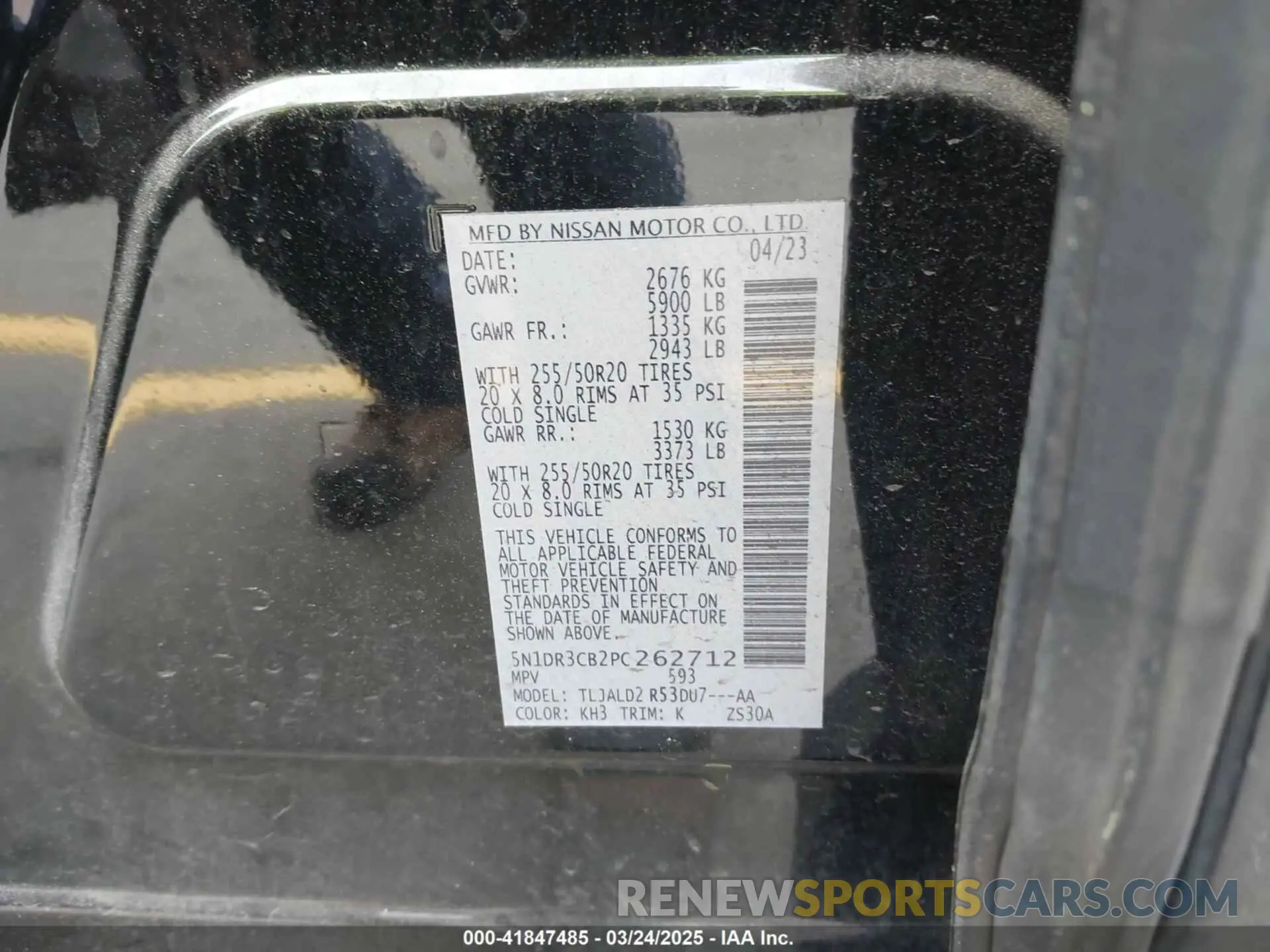 9 Photograph of a damaged car 5N1DR3CB2PC262712 NISSAN PATHFINDER 2023
