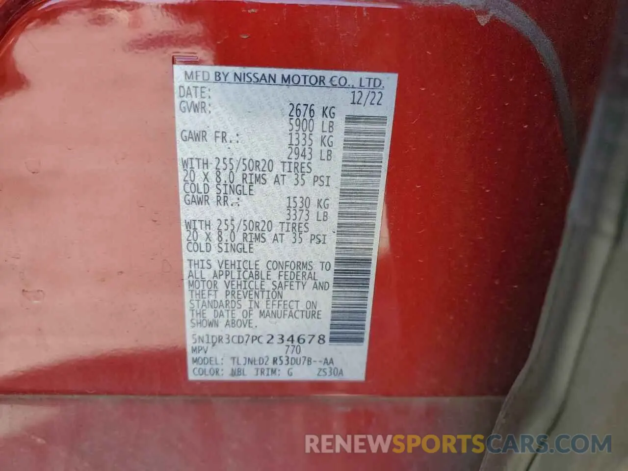 14 Фотография поврежденного автомобиля 5N1DR3CD7PC234678 NISSAN PATHFINDER 2023