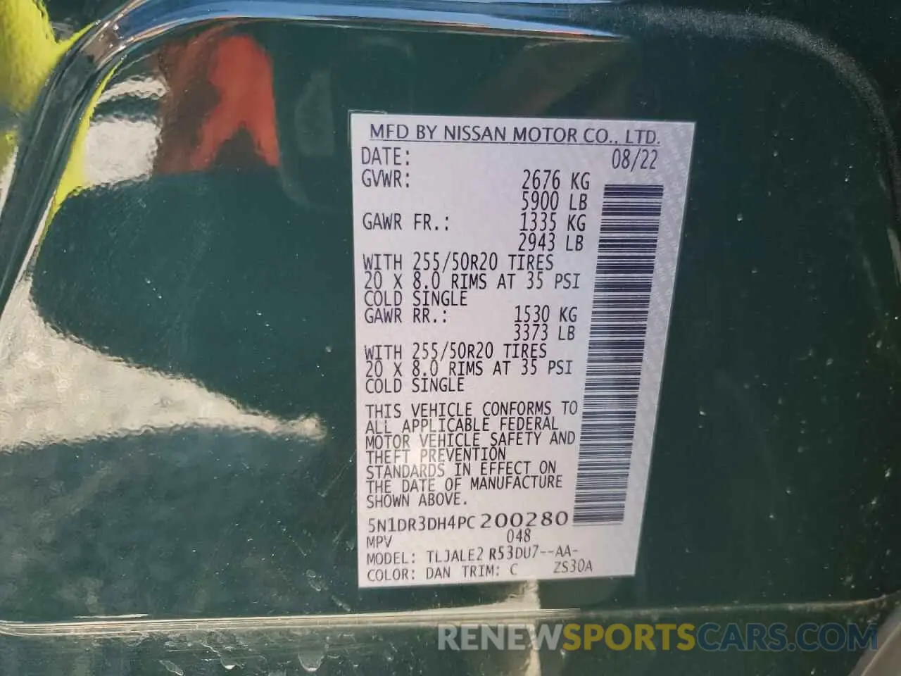13 Photograph of a damaged car 5N1DR3DH4PC200280 NISSAN PATHFINDER 2023