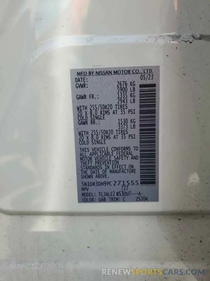 13 Фотография поврежденного автомобиля 5N1DR3DH9PC271555 NISSAN PATHFINDER 2023