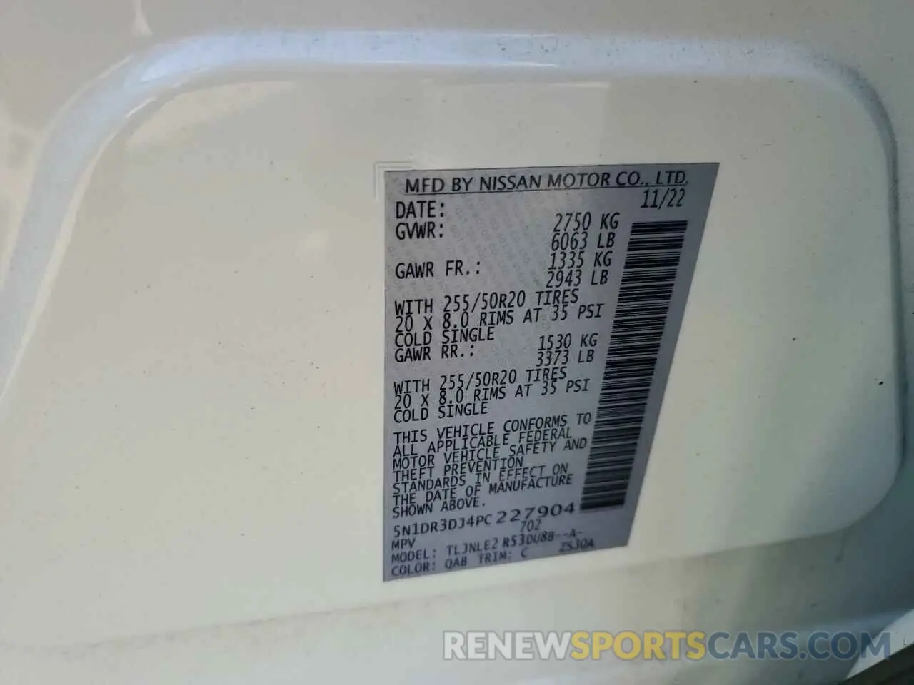 15 Photograph of a damaged car 5N1DR3DJ4PC227904 NISSAN PATHFINDER 2023