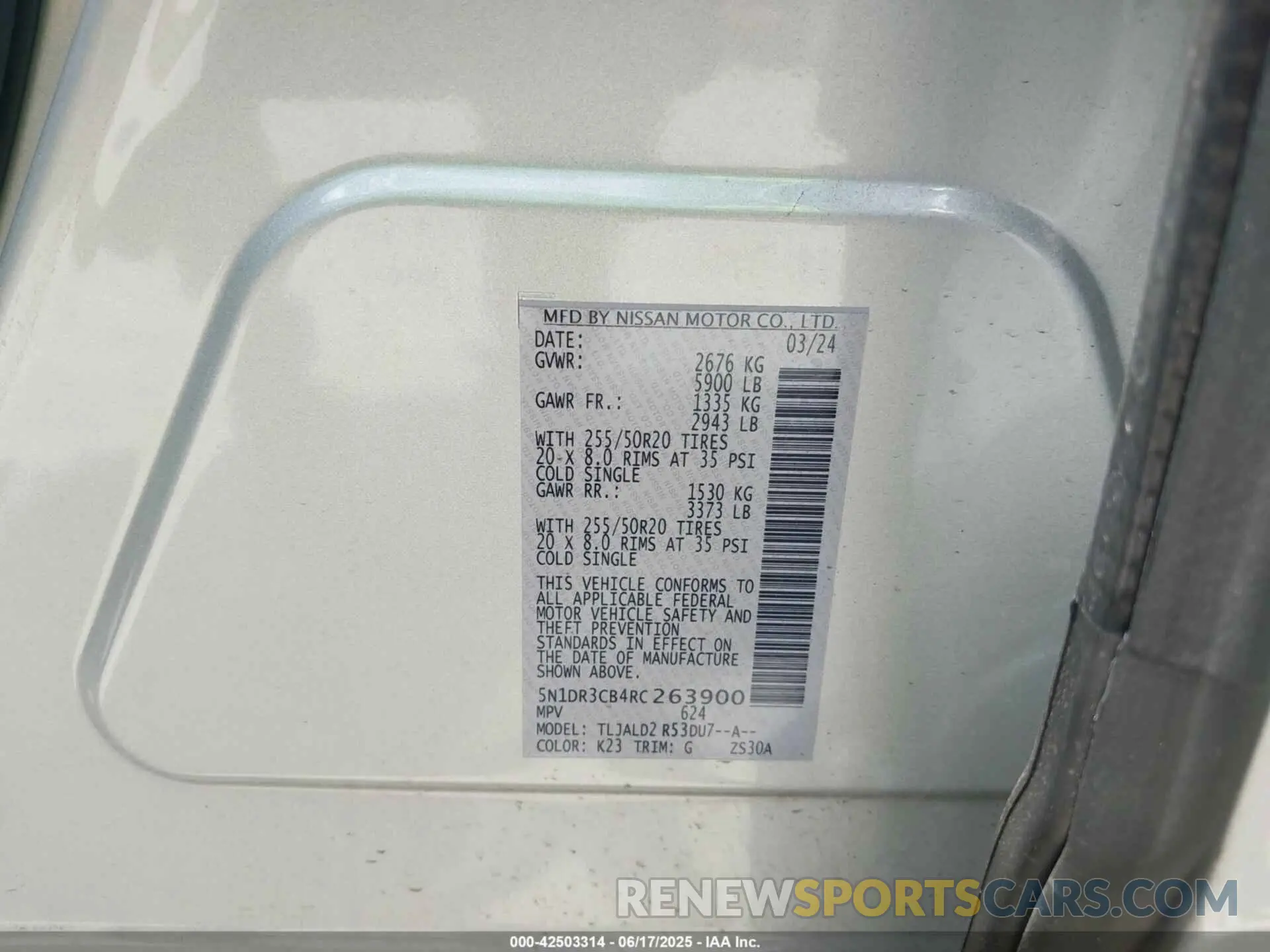 9 Photograph of a damaged car 5N1DR3CB4RC263900 NISSAN PATHFINDER 2024