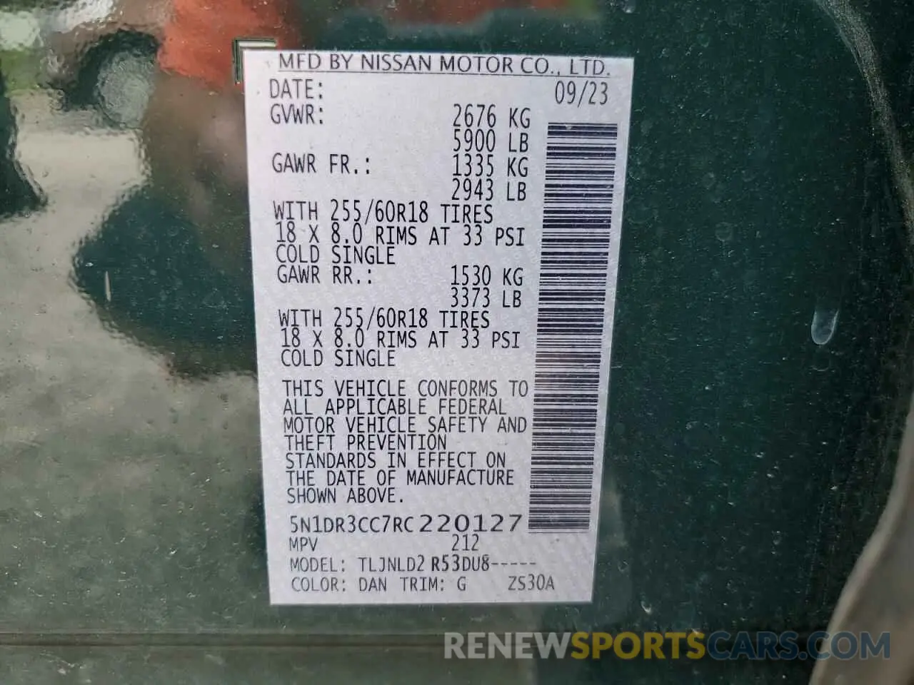 14 Photograph of a damaged car 5N1DR3CC7RC220127 NISSAN PATHFINDER 2024