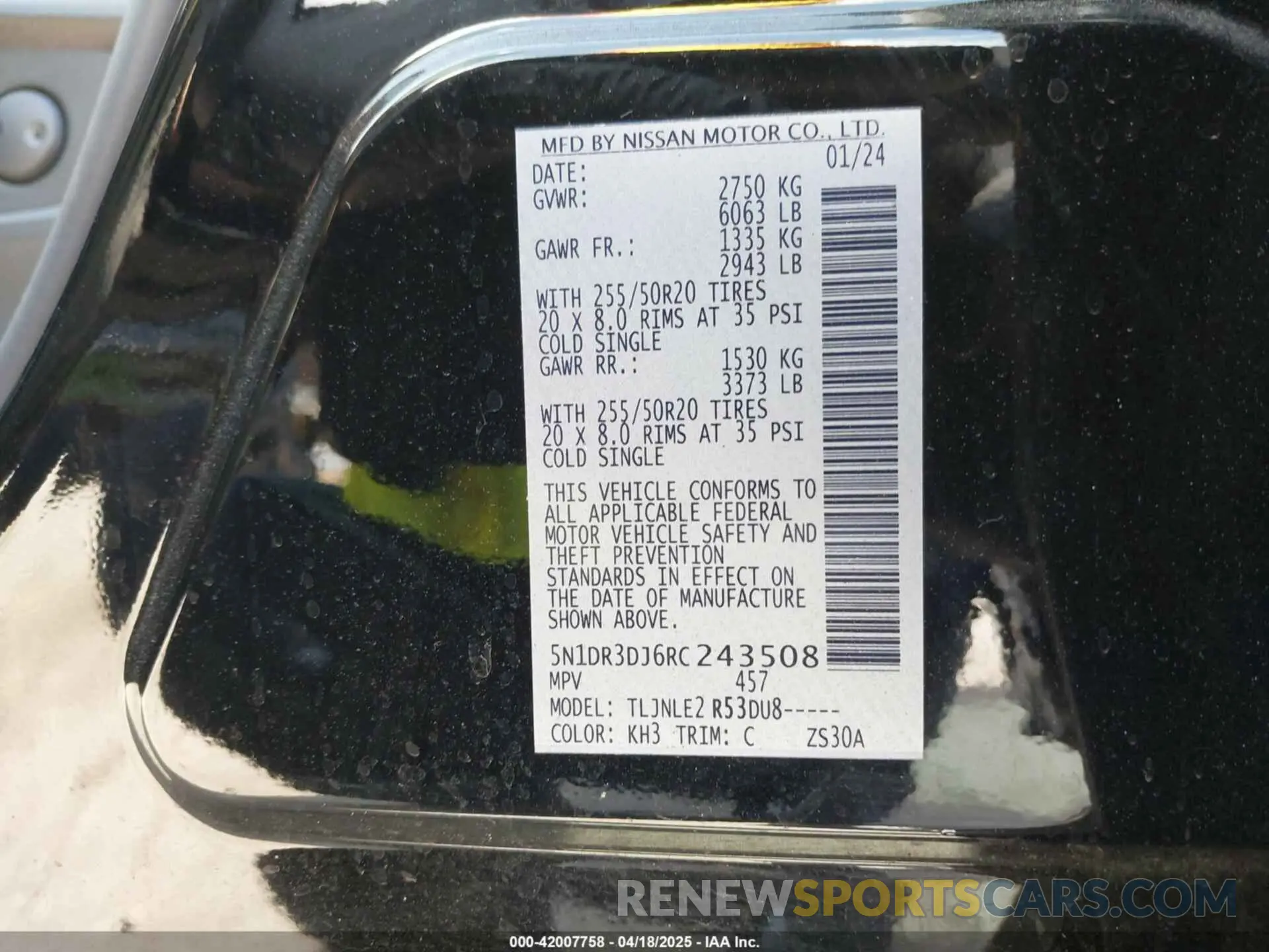 9 Фотография поврежденного автомобиля 5N1DR3DJ6RC243508 NISSAN PATHFINDER 2024