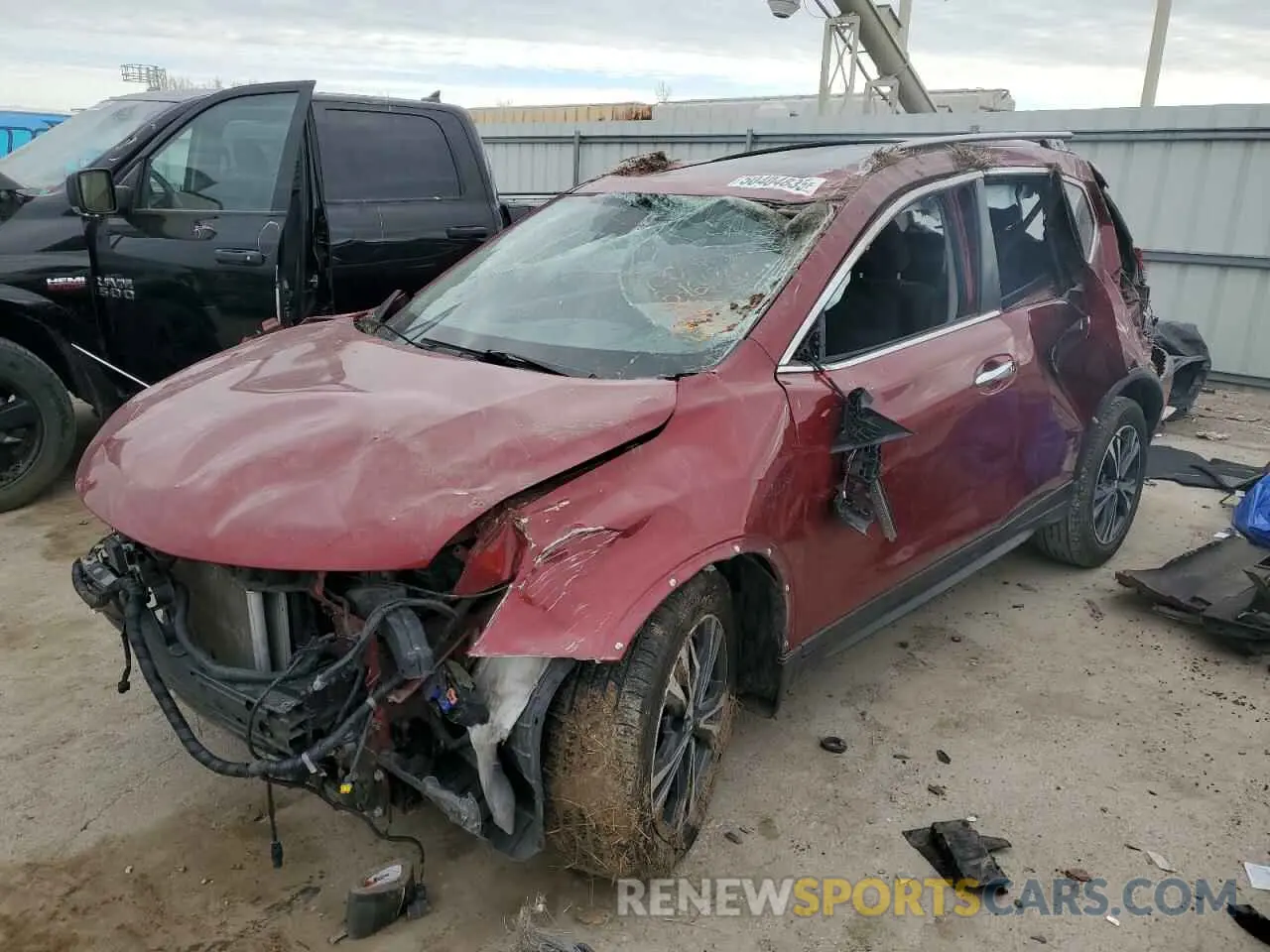1 Photograph of a damaged car 5N1AT2MT2KC827832 NISSAN ROGUE 2019