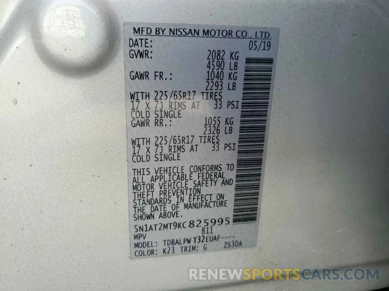 15 Фотография поврежденного автомобиля 5N1AT2MT9KC825995 NISSAN ROGUE 2019