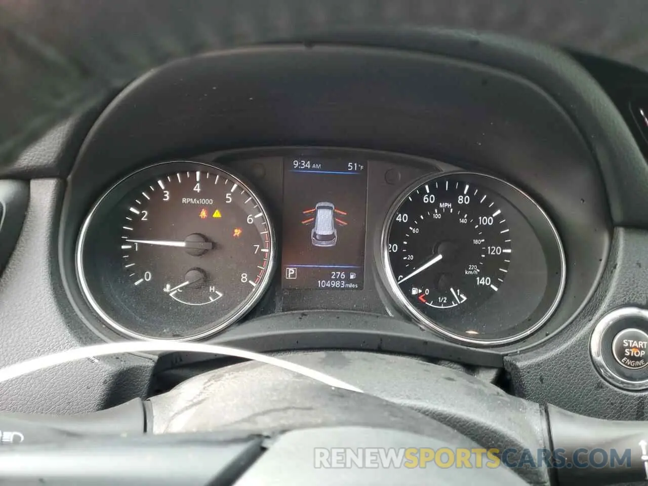 9 Photograph of a damaged car 5N1AT2MV6KC842626 NISSAN ROGUE 2019