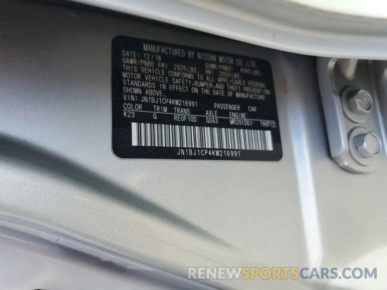 13 Photograph of a damaged car JN1BJ1CP4KW216991 NISSAN ROGUE 2019