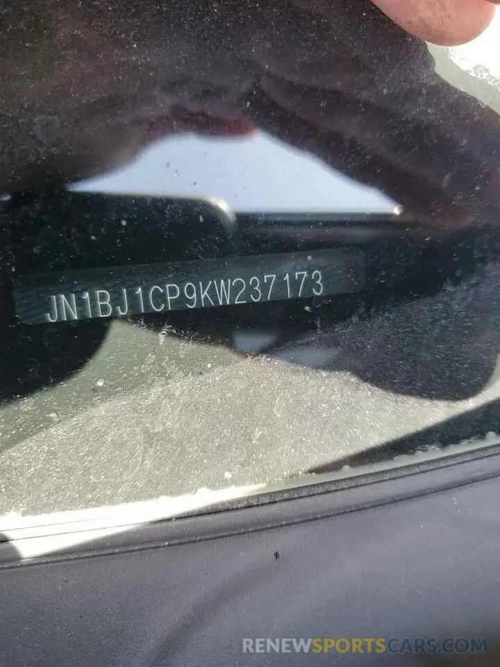 13 Photograph of a damaged car JN1BJ1CP9KW237173 NISSAN ROGUE 2019
