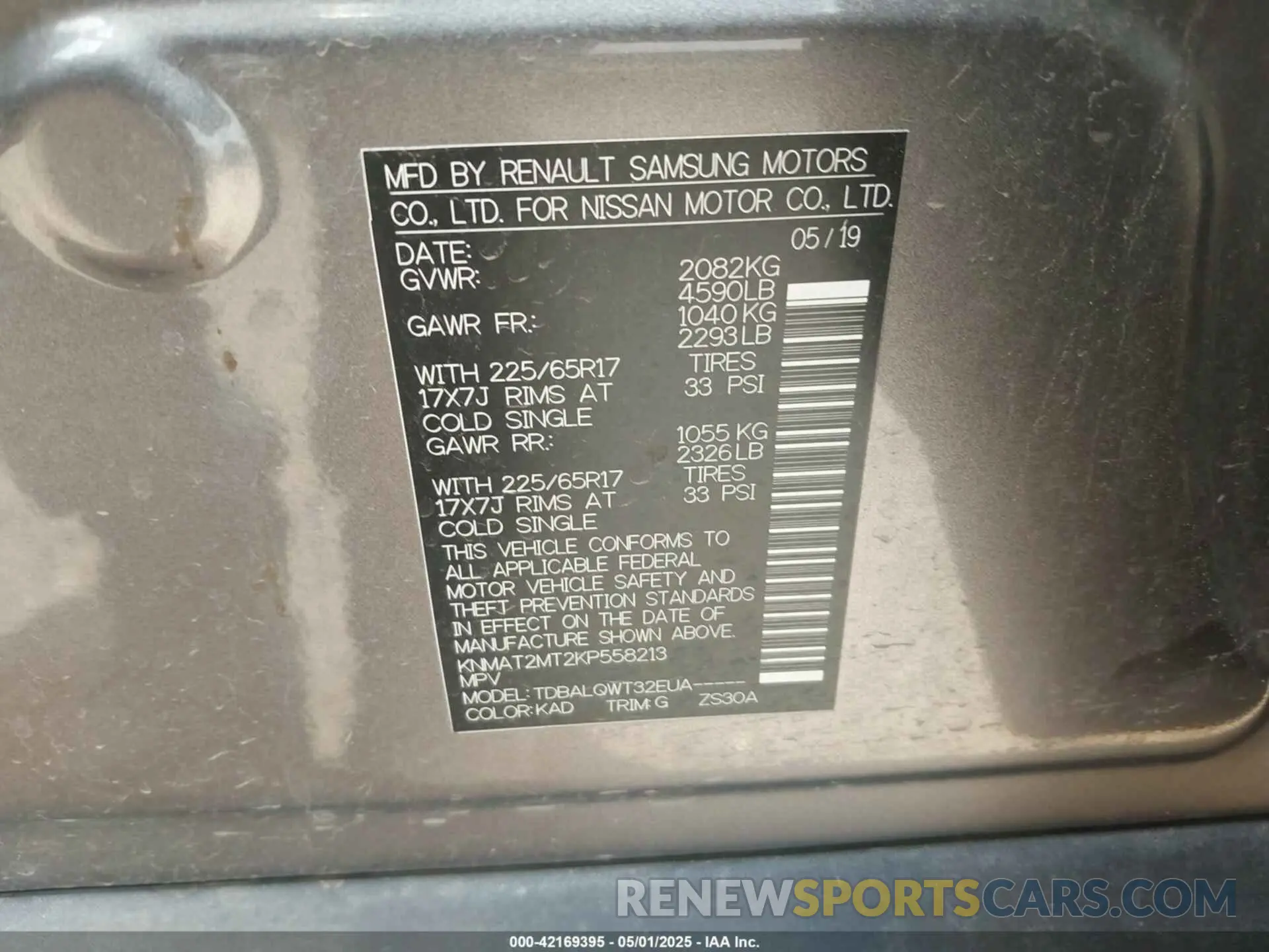 9 Photograph of a damaged car KNMAT2MT2KP558213 NISSAN ROGUE 2019