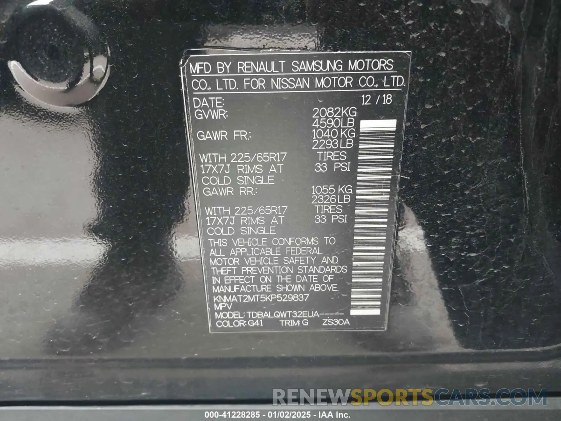 9 Photograph of a damaged car KNMAT2MT5KP529837 NISSAN ROGUE 2019
