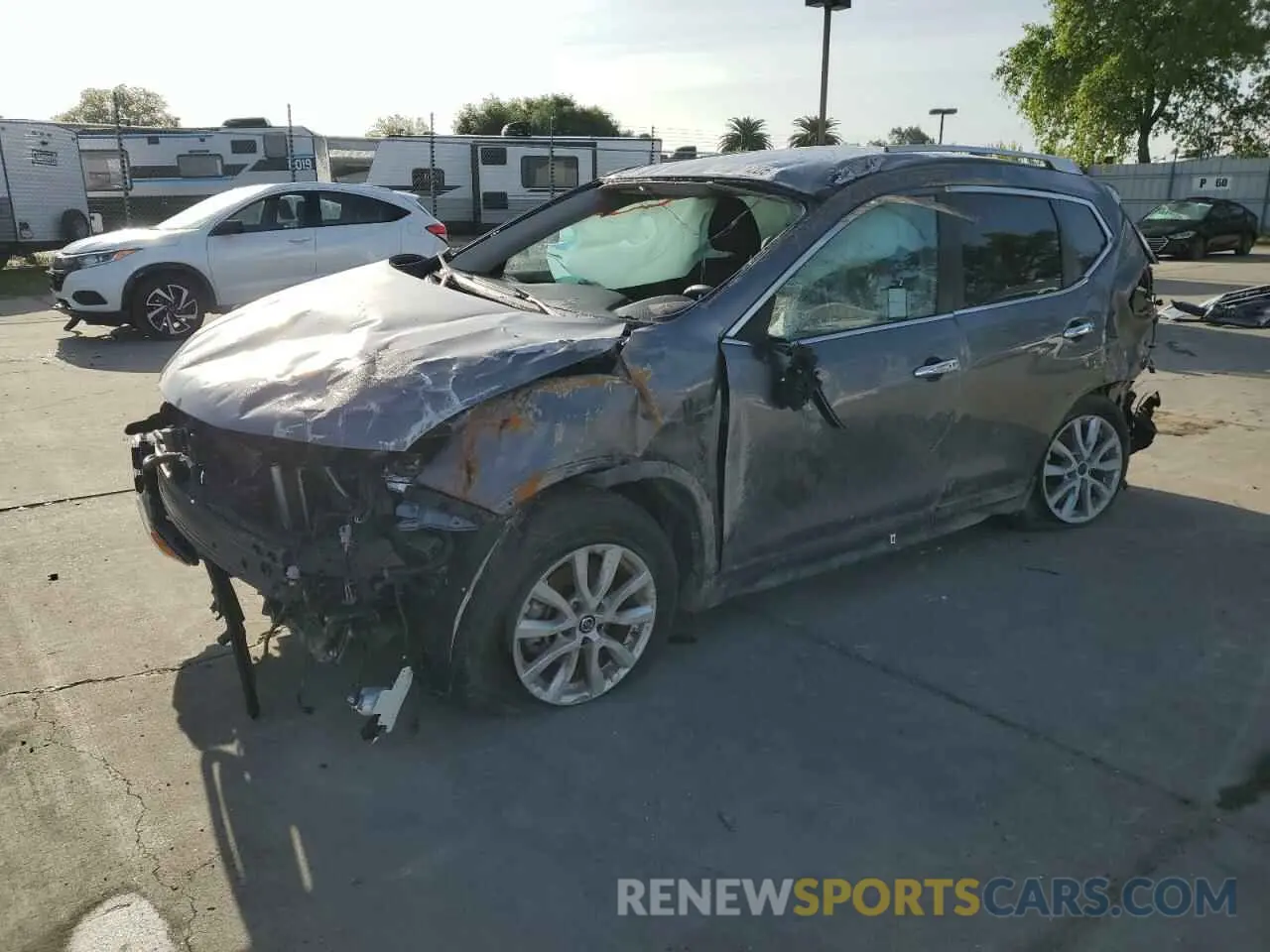 1 Photograph of a damaged car KNMAT2MT6KP557551 NISSAN ROGUE 2019