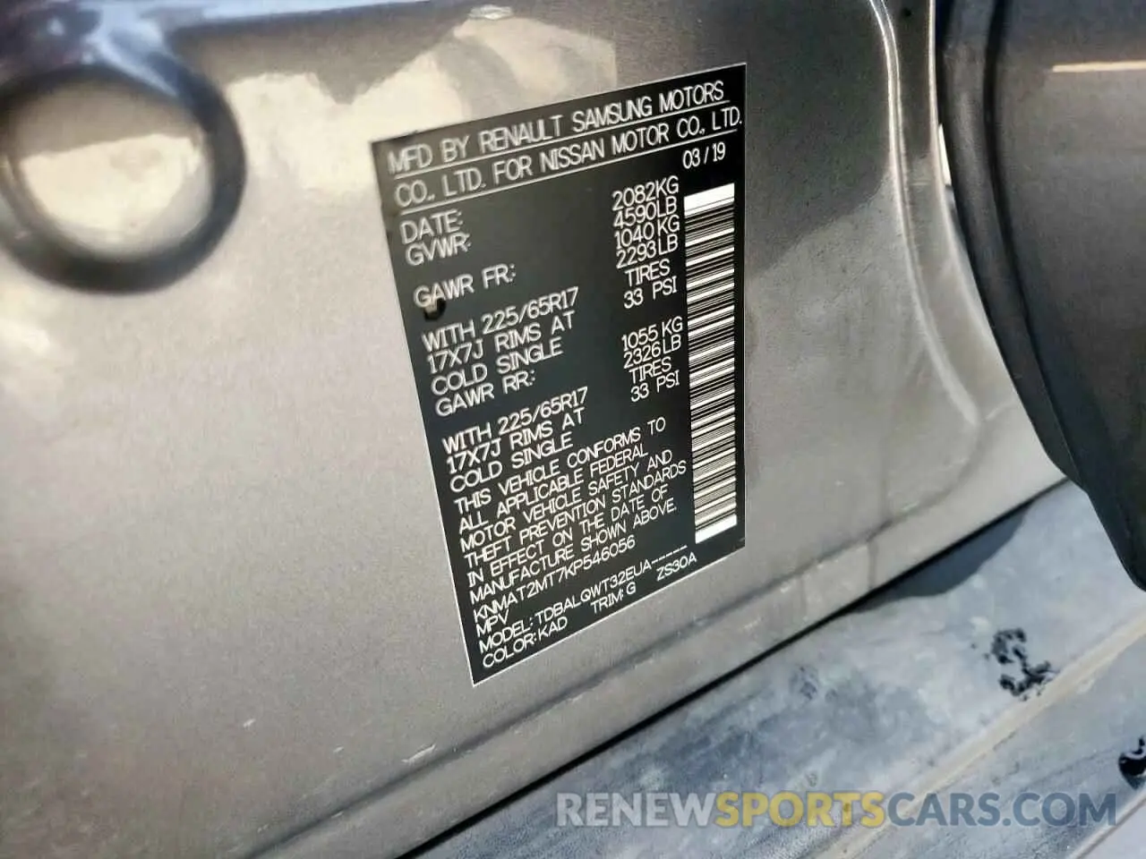 13 Photograph of a damaged car KNMAT2MT7KP546056 NISSAN ROGUE 2019