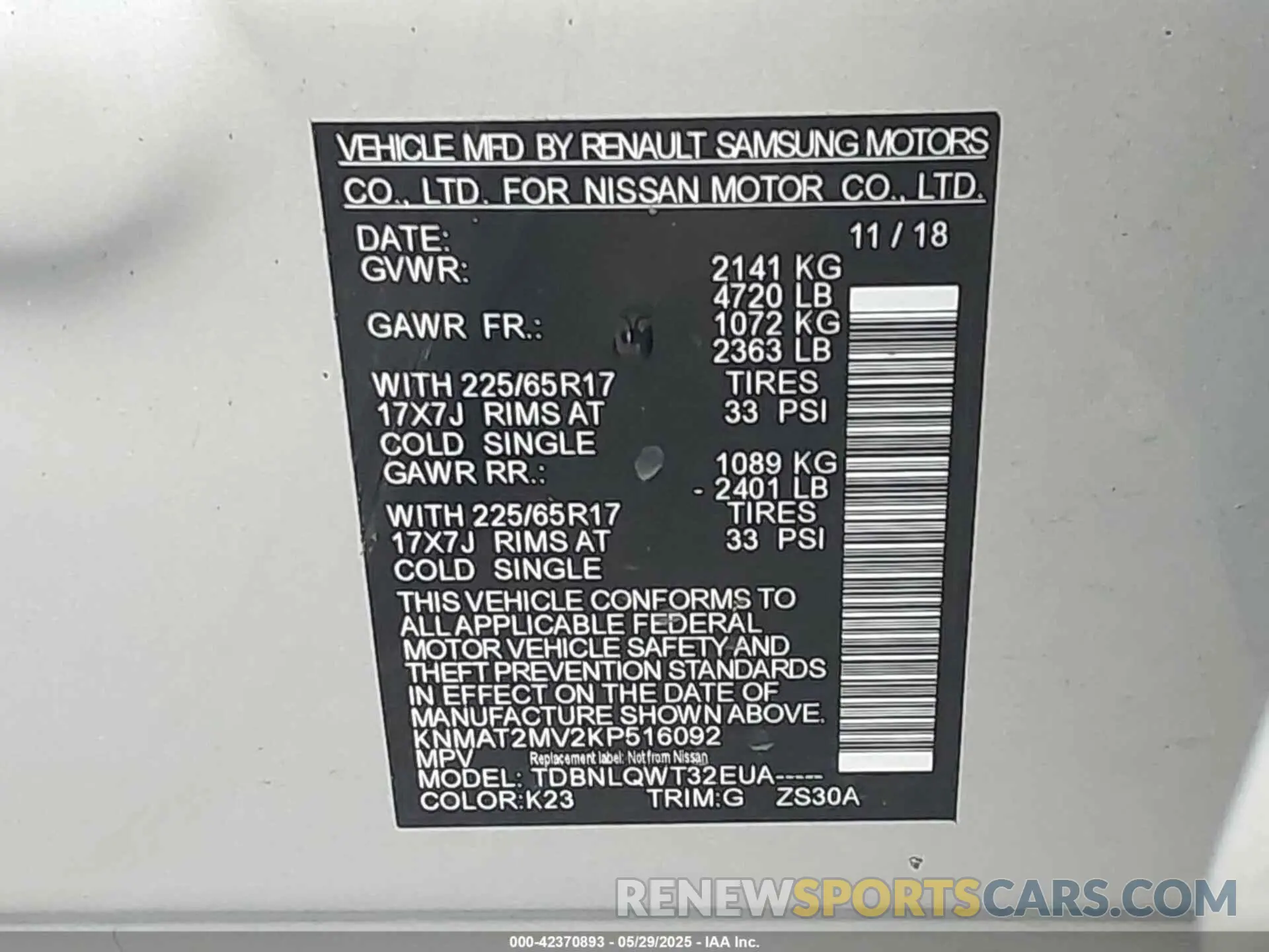 9 Photograph of a damaged car KNMAT2MV2KP516092 NISSAN ROGUE 2019