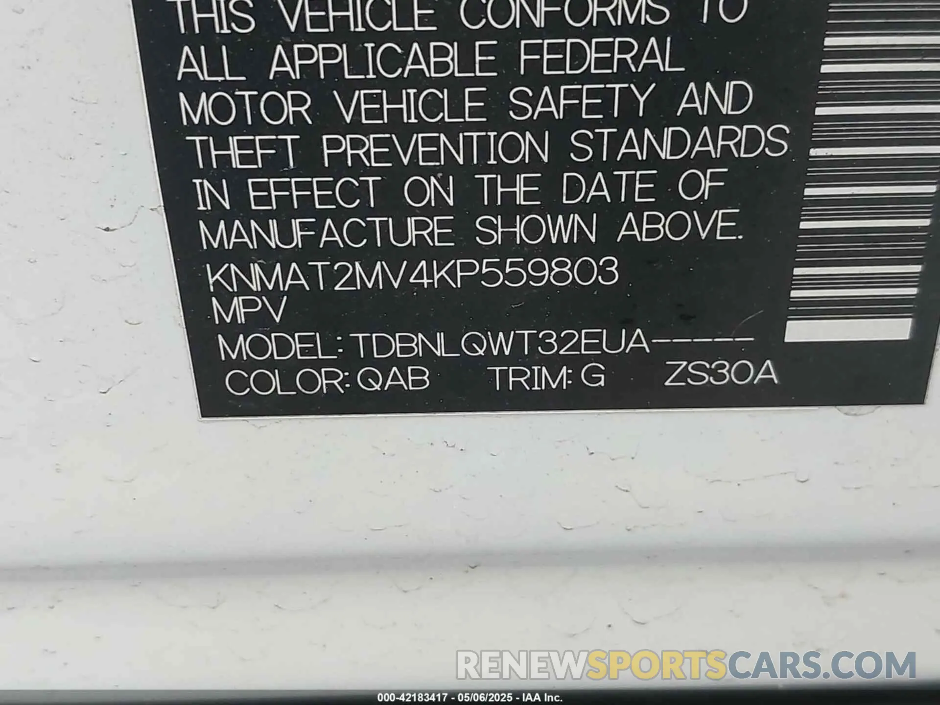 9 Photograph of a damaged car KNMAT2MV4KP559803 NISSAN ROGUE 2019
