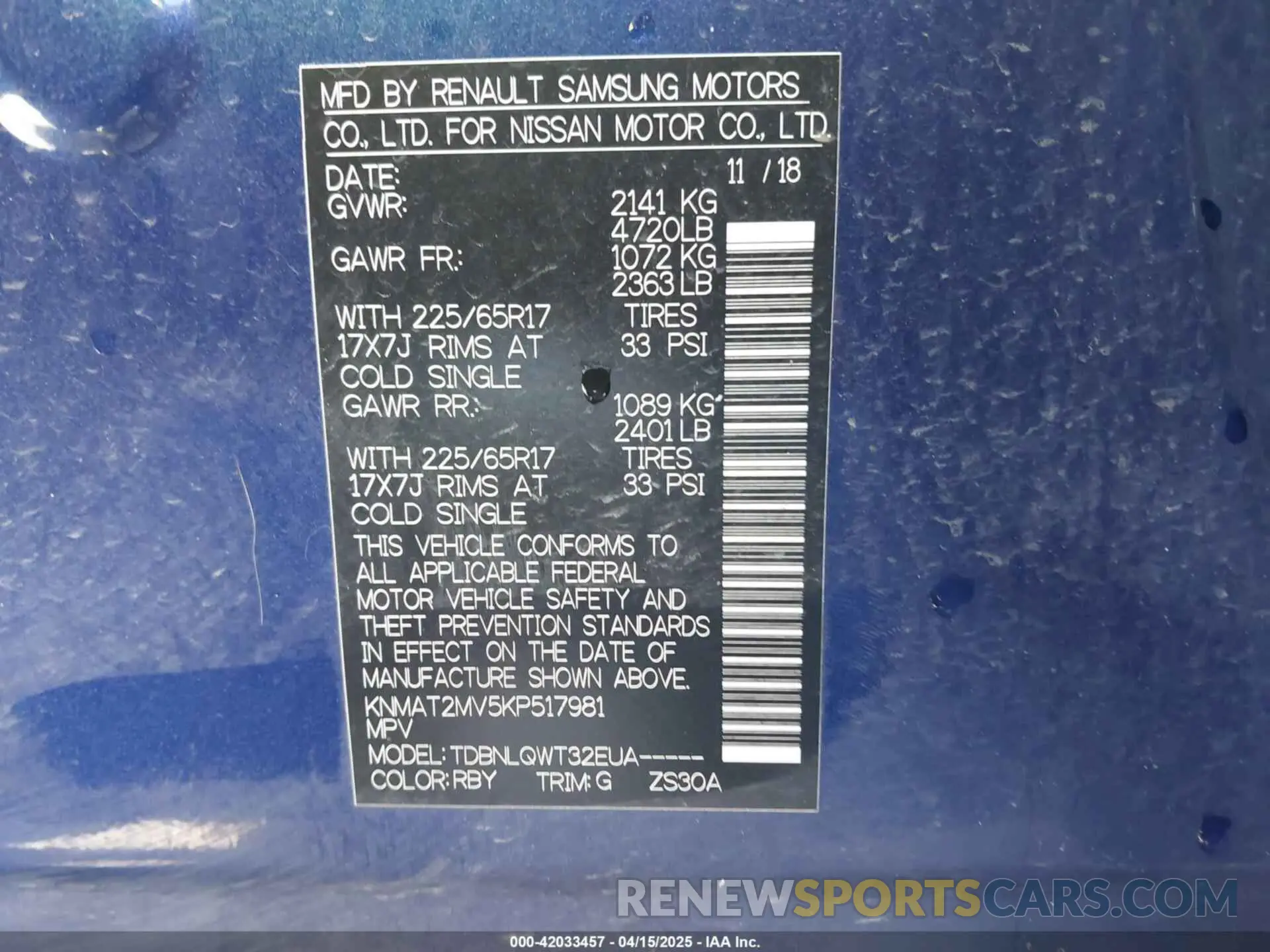 9 Фотография поврежденного автомобиля KNMAT2MV5KP517981 NISSAN ROGUE 2019