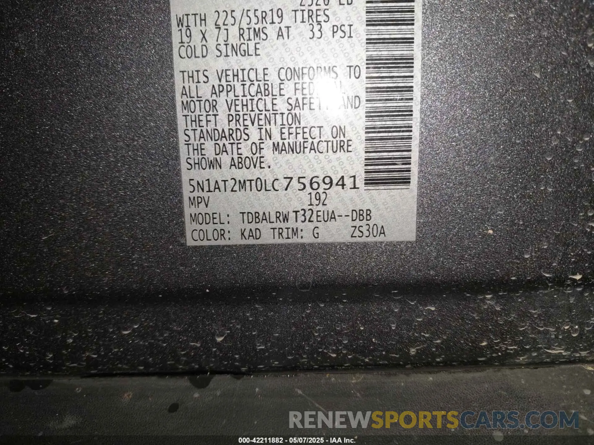 9 Photograph of a damaged car 5N1AT2MT0LC756941 NISSAN ROGUE 2020