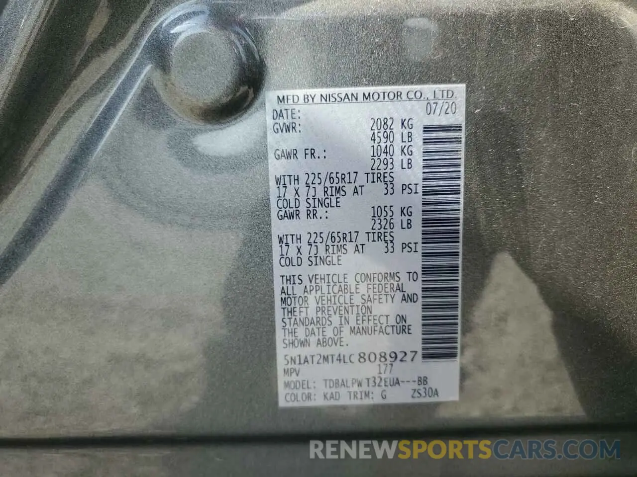 15 Фотография поврежденного автомобиля 5N1AT2MT4LC808927 NISSAN ROGUE 2020