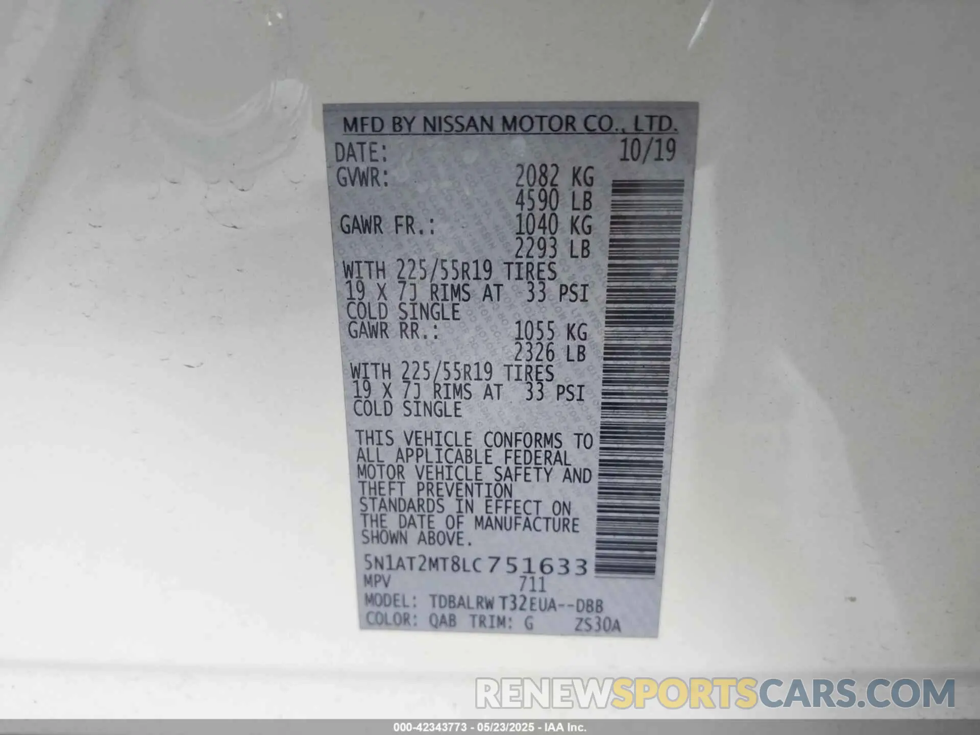 9 Фотография поврежденного автомобиля 5N1AT2MT8LC751633 NISSAN ROGUE 2020