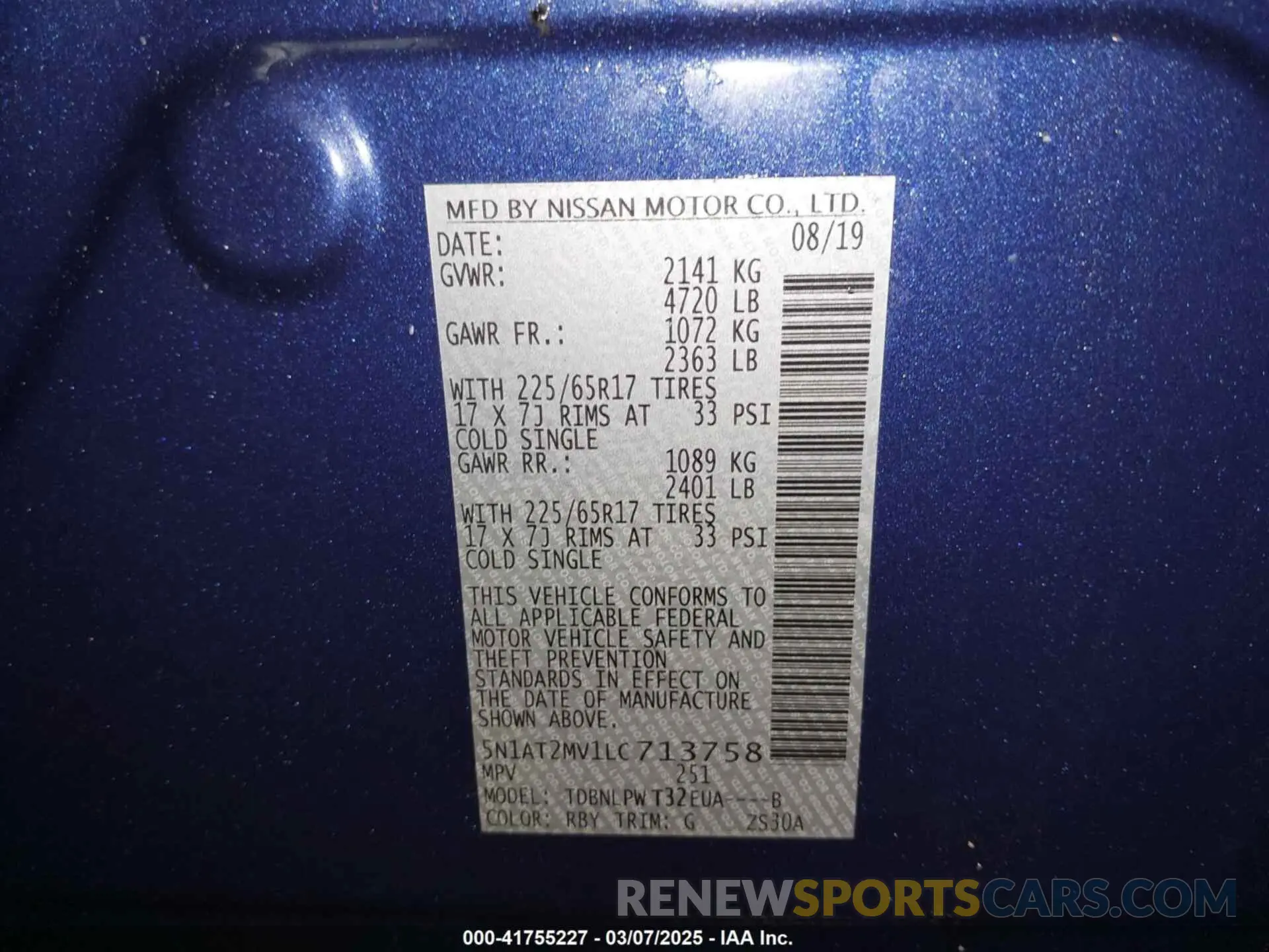9 Photograph of a damaged car 5N1AT2MV1LC713758 NISSAN ROGUE 2020