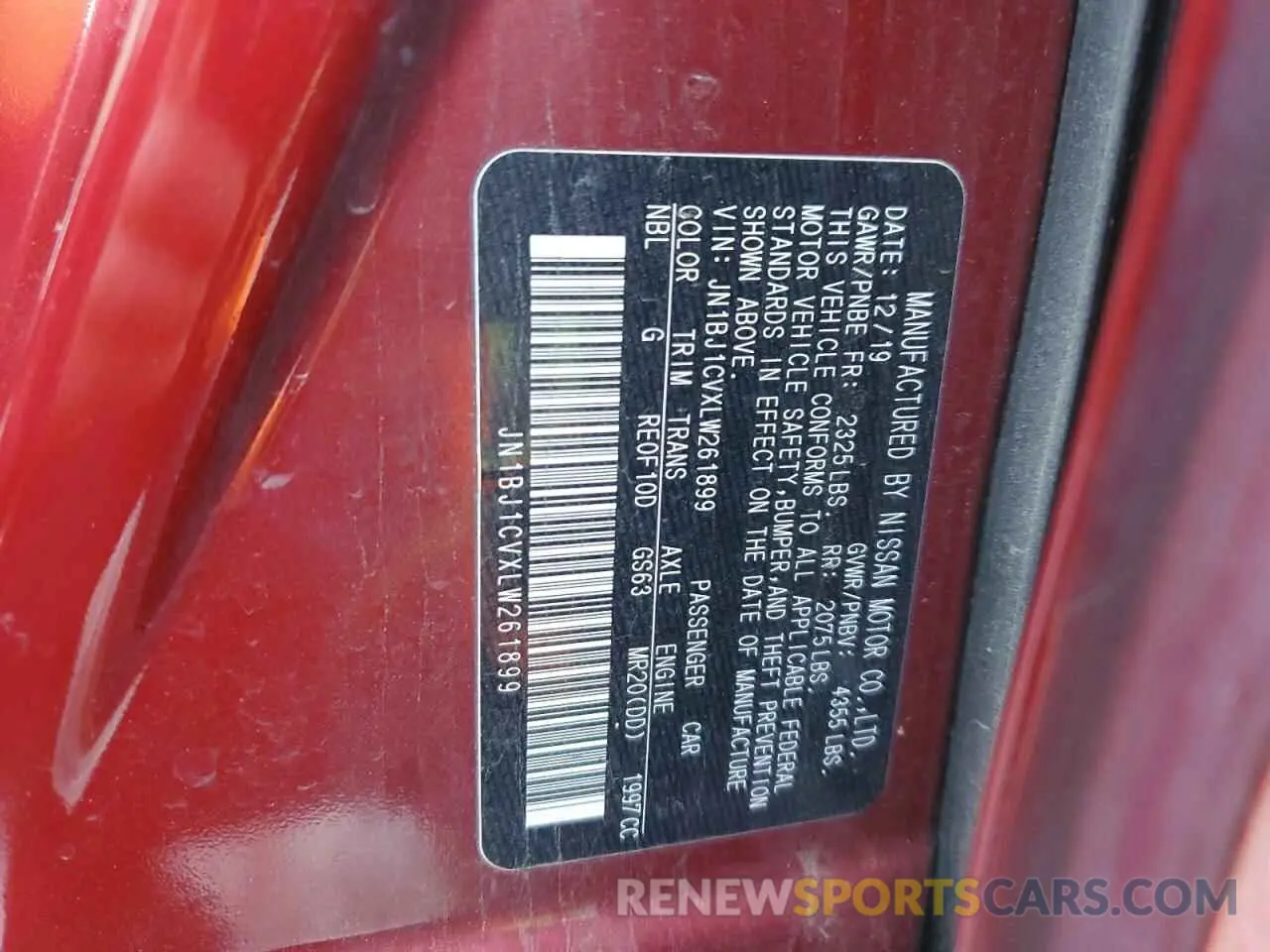 15 Photograph of a damaged car JN1BJ1CVXLW261899 NISSAN ROGUE 2020