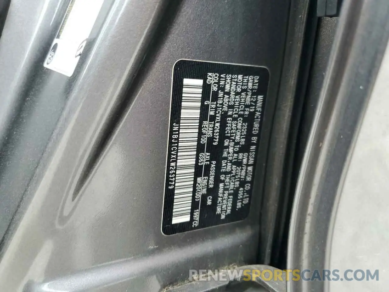 12 Фотография поврежденного автомобиля JN1BJ1CVXLW263779 NISSAN ROGUE 2020