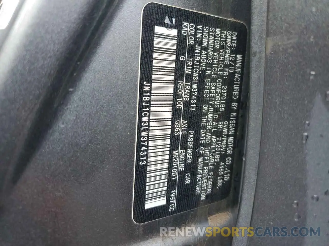 13 Фотография поврежденного автомобиля JN1BJ1CW3LW374313 NISSAN ROGUE 2020
