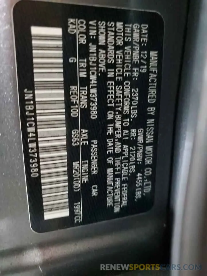 13 Фотография поврежденного автомобиля JN1BJ1CW4LW373980 NISSAN ROGUE 2020