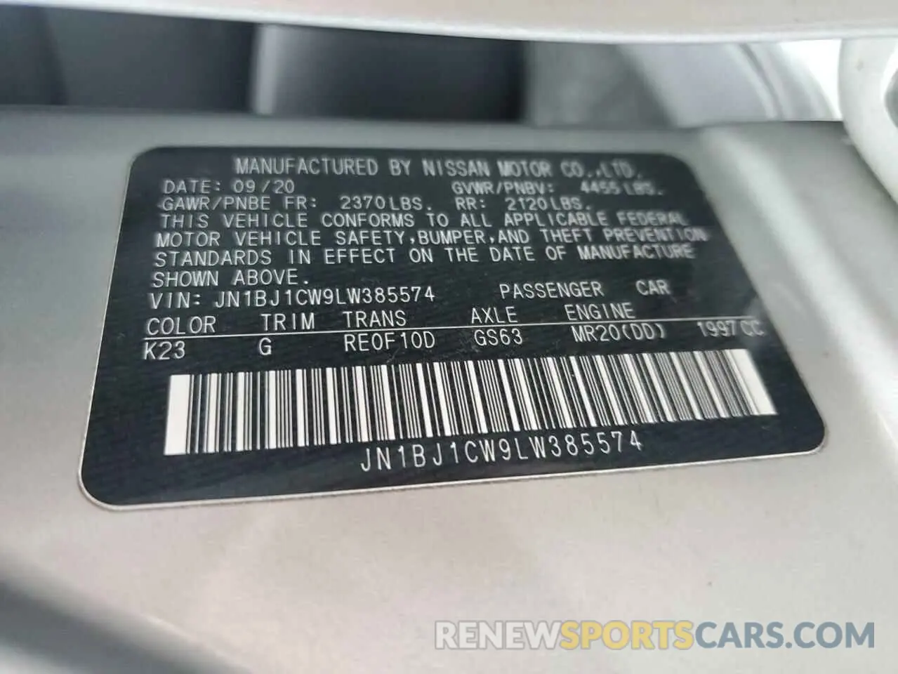 14 Photograph of a damaged car JN1BJ1CW9LW385574 NISSAN ROGUE 2020