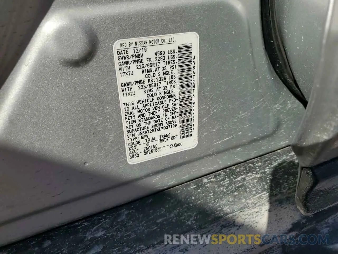 14 Photograph of a damaged car JN8AT2MTXLW037199 NISSAN ROGUE 2020