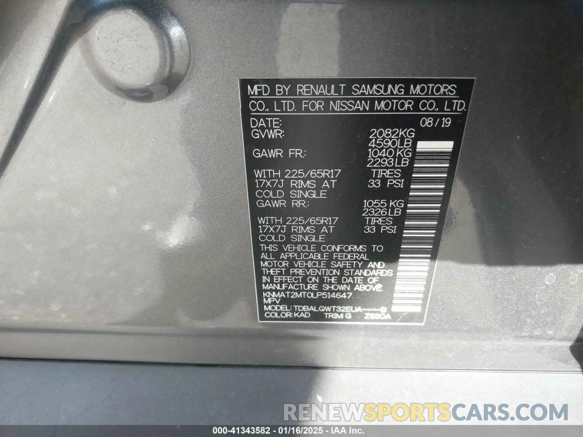 9 Photograph of a damaged car KNMAT2MT0LP514647 NISSAN ROGUE 2020