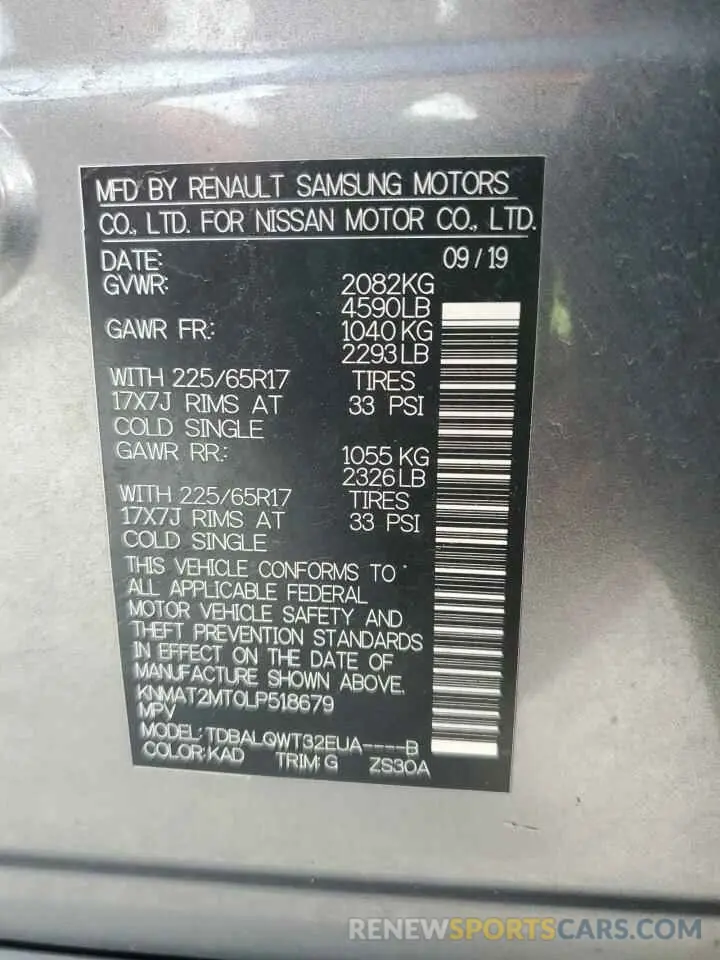 13 Photograph of a damaged car KNMAT2MT0LP518679 NISSAN ROGUE 2020