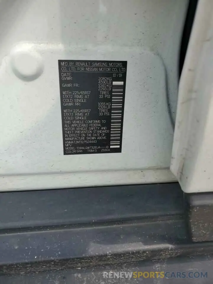 13 Photograph of a damaged car KNMAT2MT1LP524443 NISSAN ROGUE 2020
