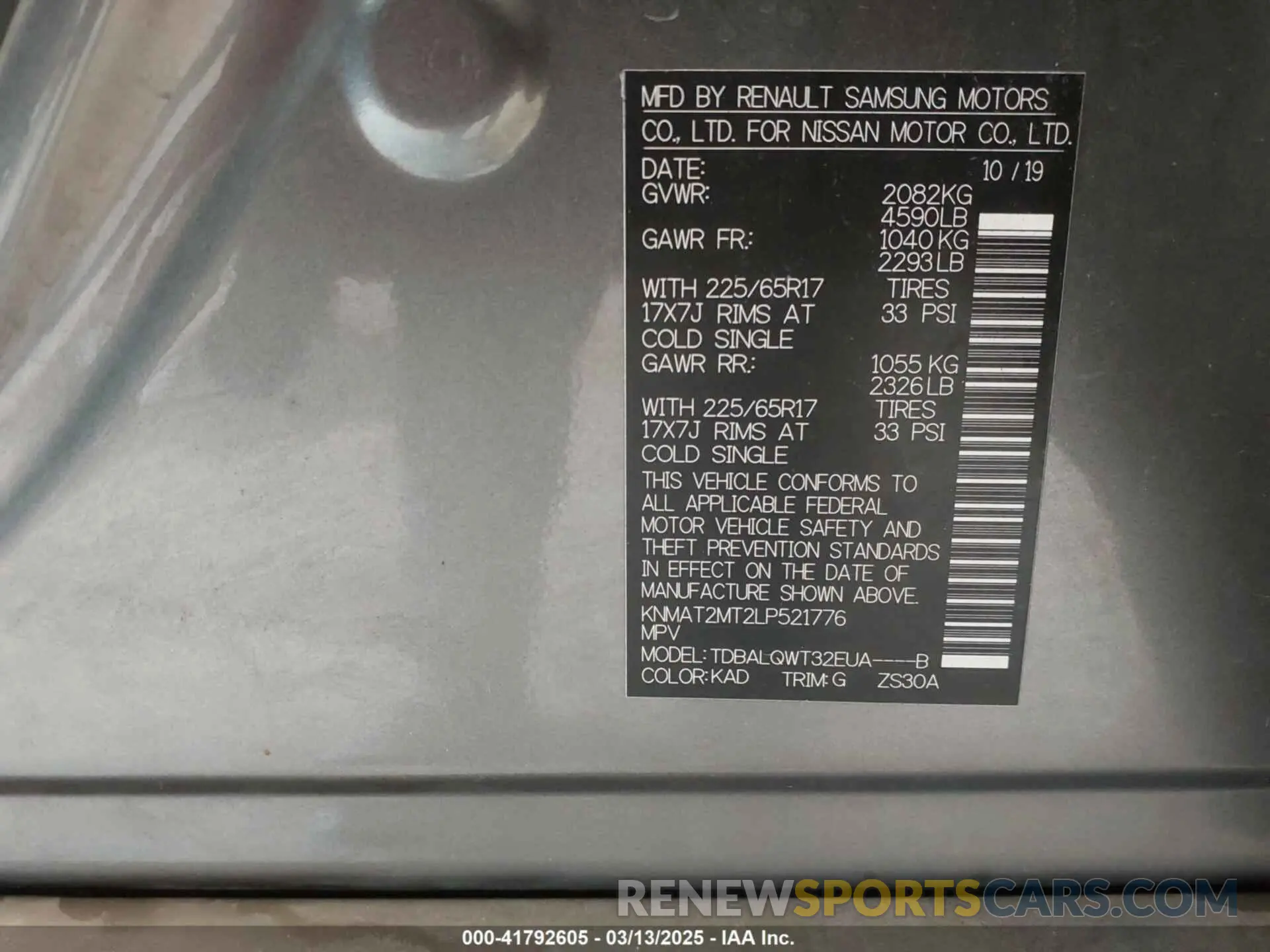 9 Photograph of a damaged car KNMAT2MT2LP521776 NISSAN ROGUE 2020