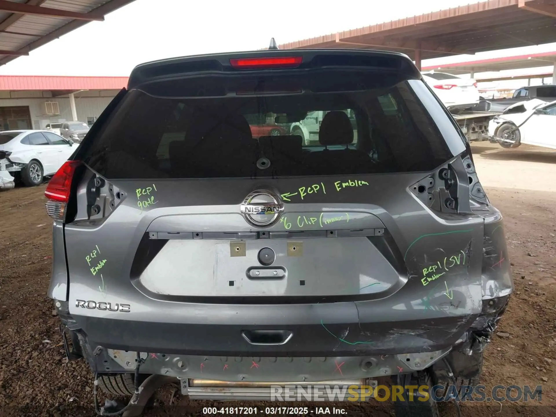 17 Photograph of a damaged car KNMAT2MT2LP521910 NISSAN ROGUE 2020