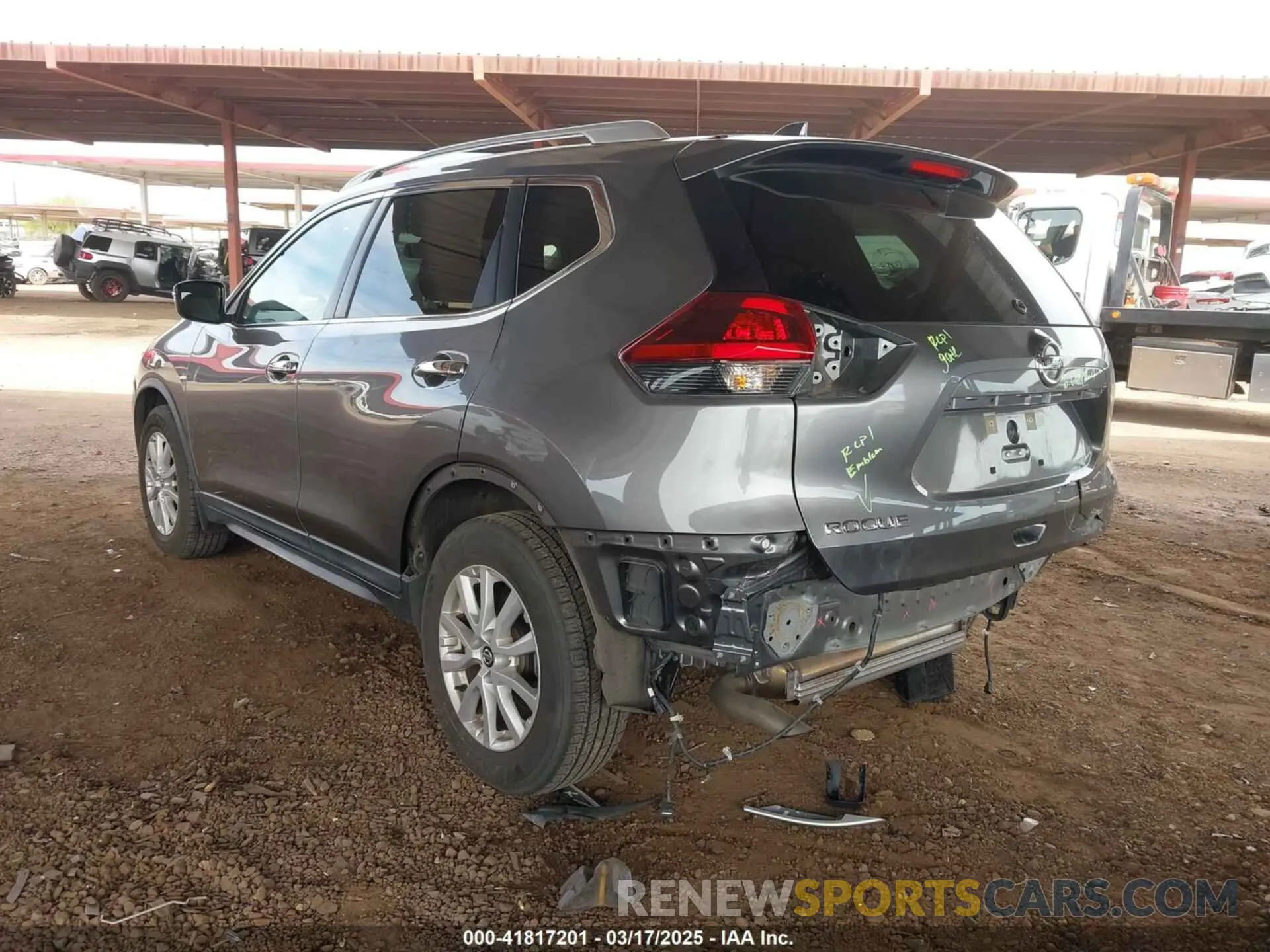 3 Photograph of a damaged car KNMAT2MT2LP521910 NISSAN ROGUE 2020