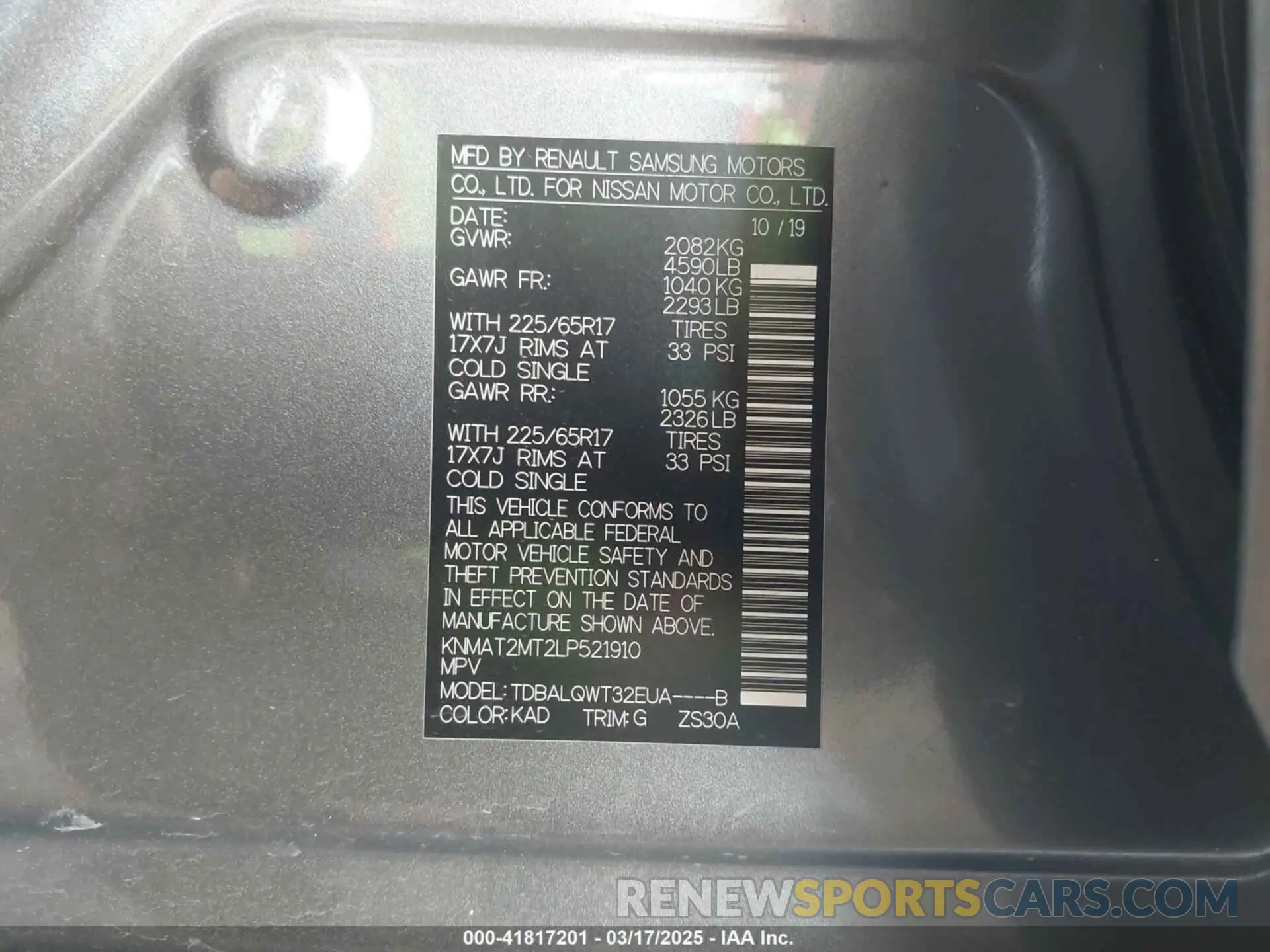 9 Photograph of a damaged car KNMAT2MT2LP521910 NISSAN ROGUE 2020