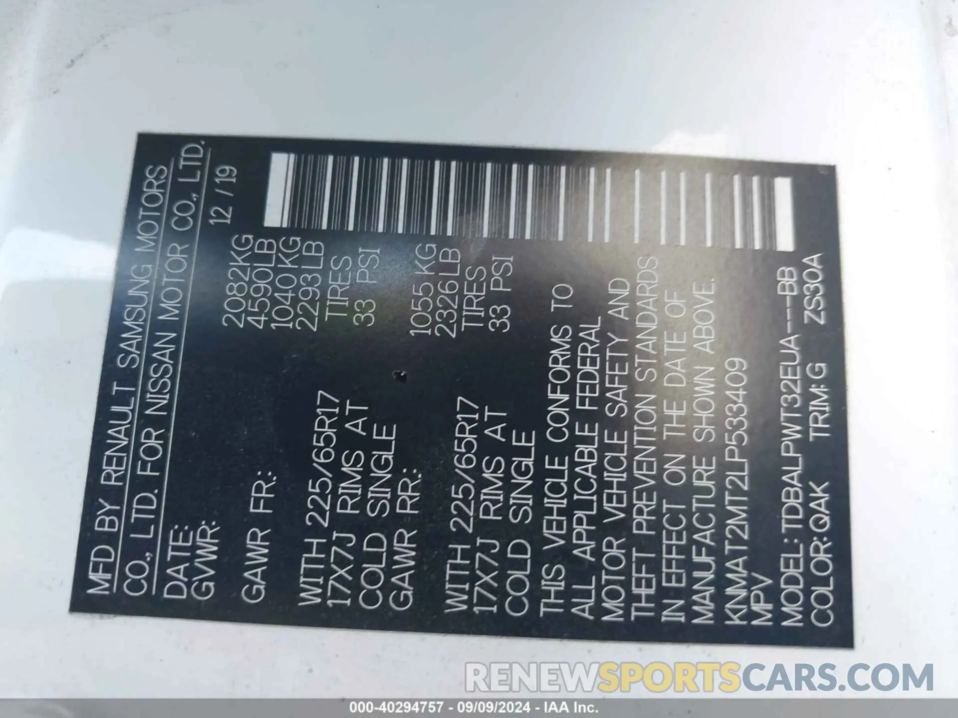 9 Фотография поврежденного автомобиля KNMAT2MT2LP533409 NISSAN ROGUE 2020