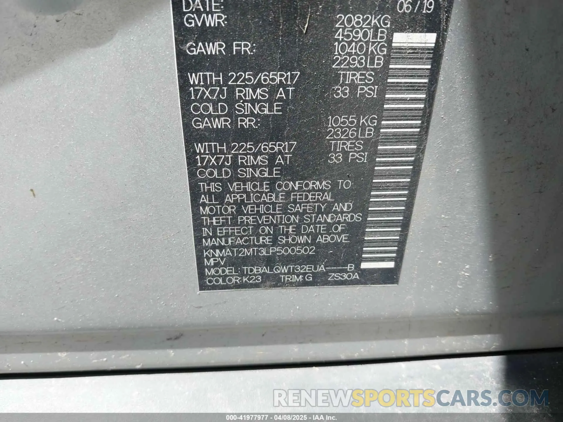 9 Photograph of a damaged car KNMAT2MT3LP500502 NISSAN ROGUE 2020