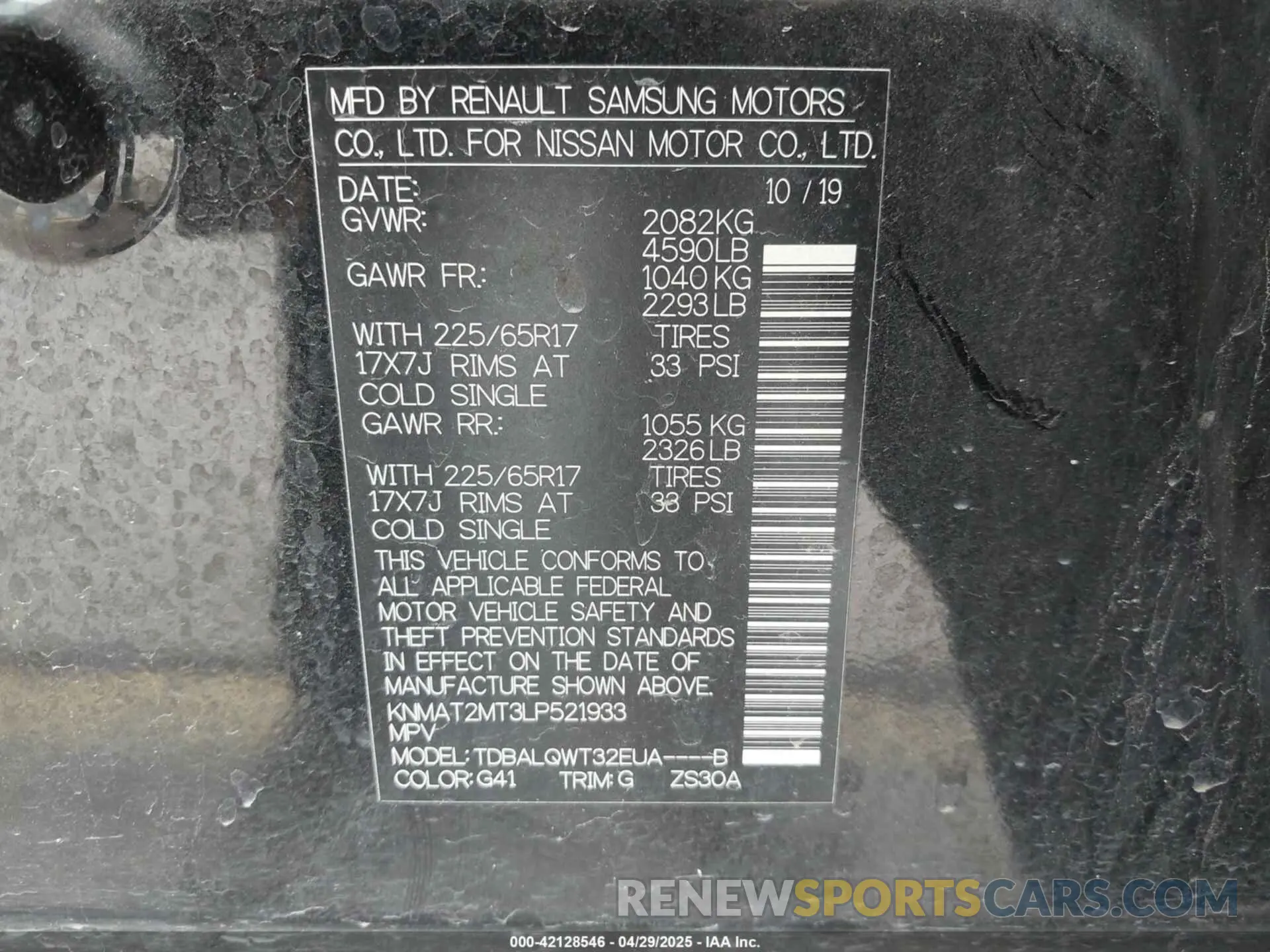 9 Photograph of a damaged car KNMAT2MT3LP521933 NISSAN ROGUE 2020
