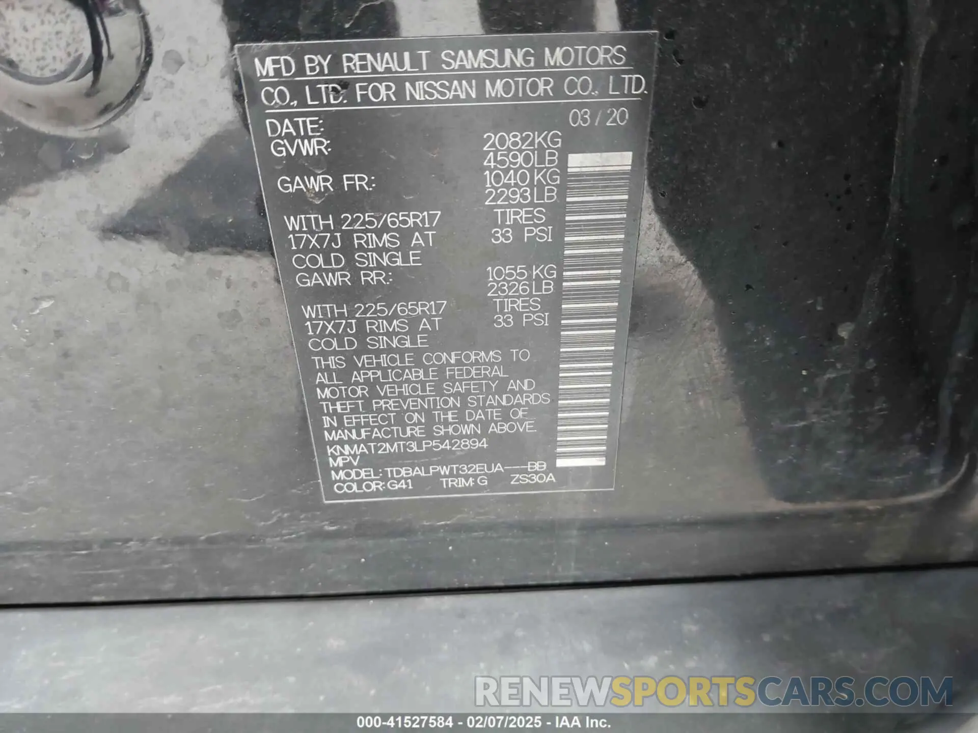 9 Photograph of a damaged car KNMAT2MT3LP542894 NISSAN ROGUE 2020