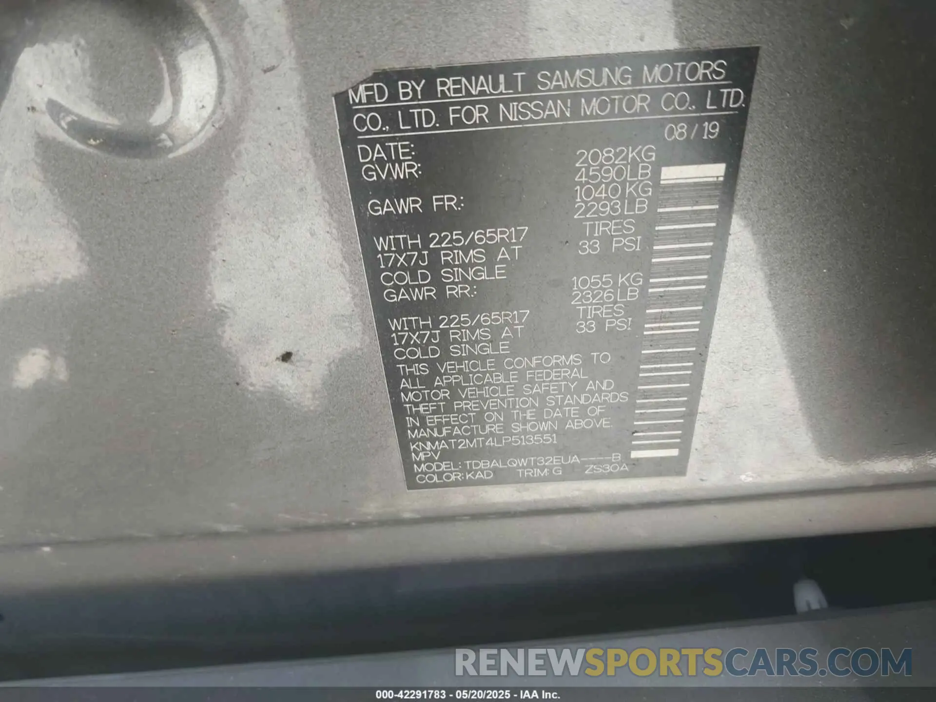 9 Photograph of a damaged car KNMAT2MT4LP513551 NISSAN ROGUE 2020