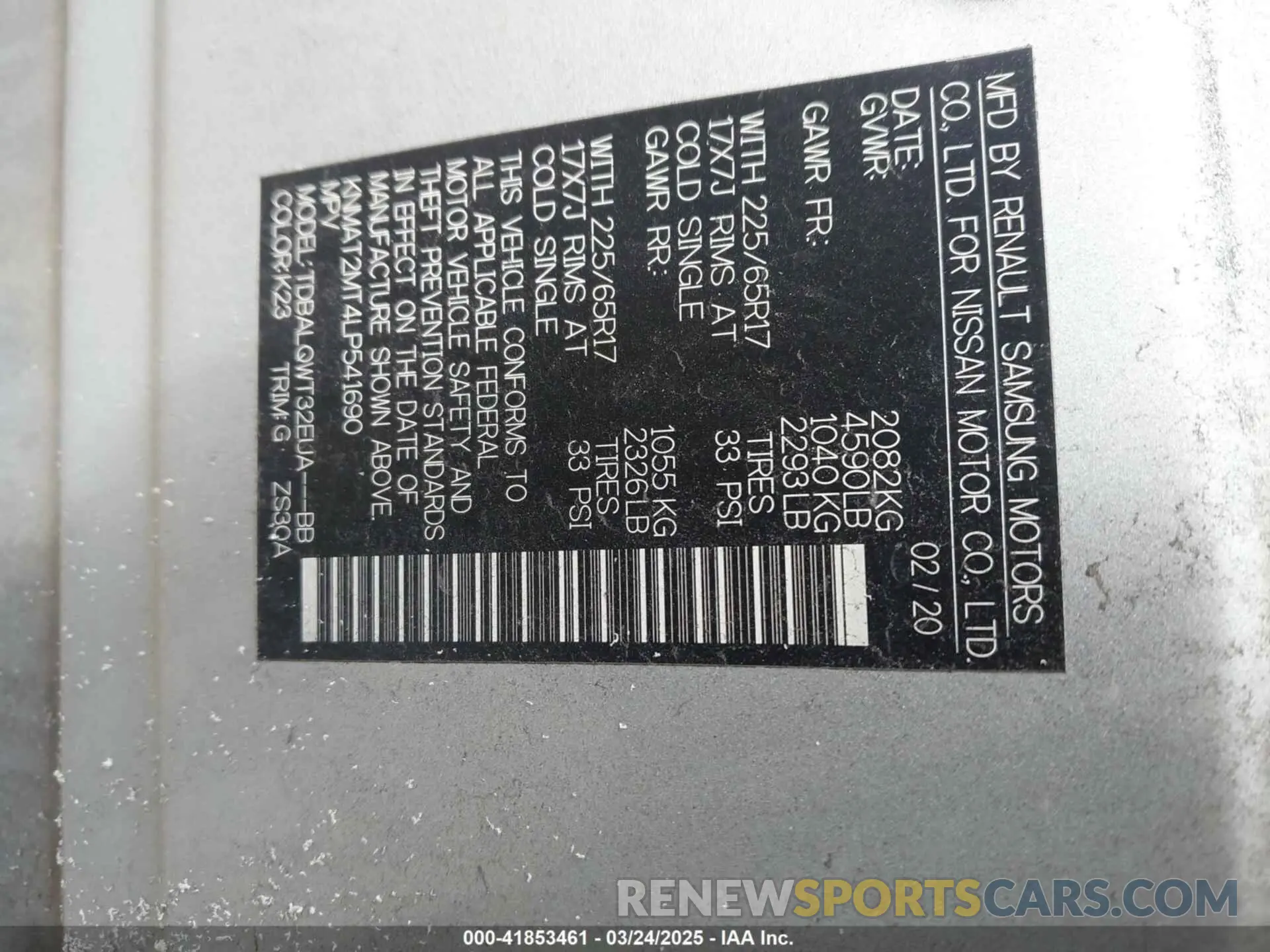 9 Фотография поврежденного автомобиля KNMAT2MT4LP541690 NISSAN ROGUE 2020