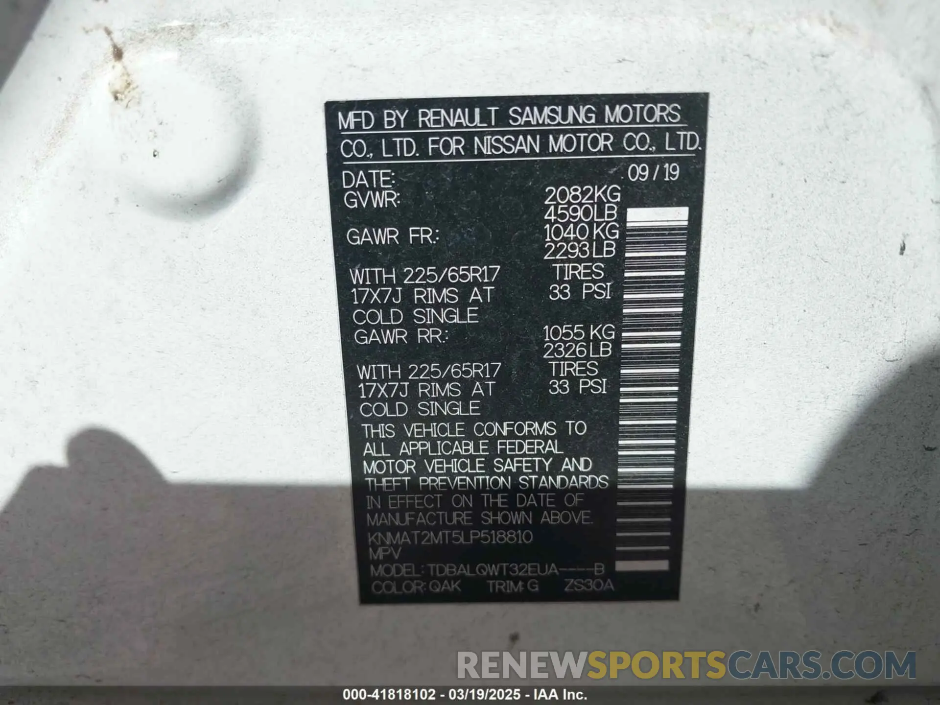 9 Photograph of a damaged car KNMAT2MT5LP518810 NISSAN ROGUE 2020